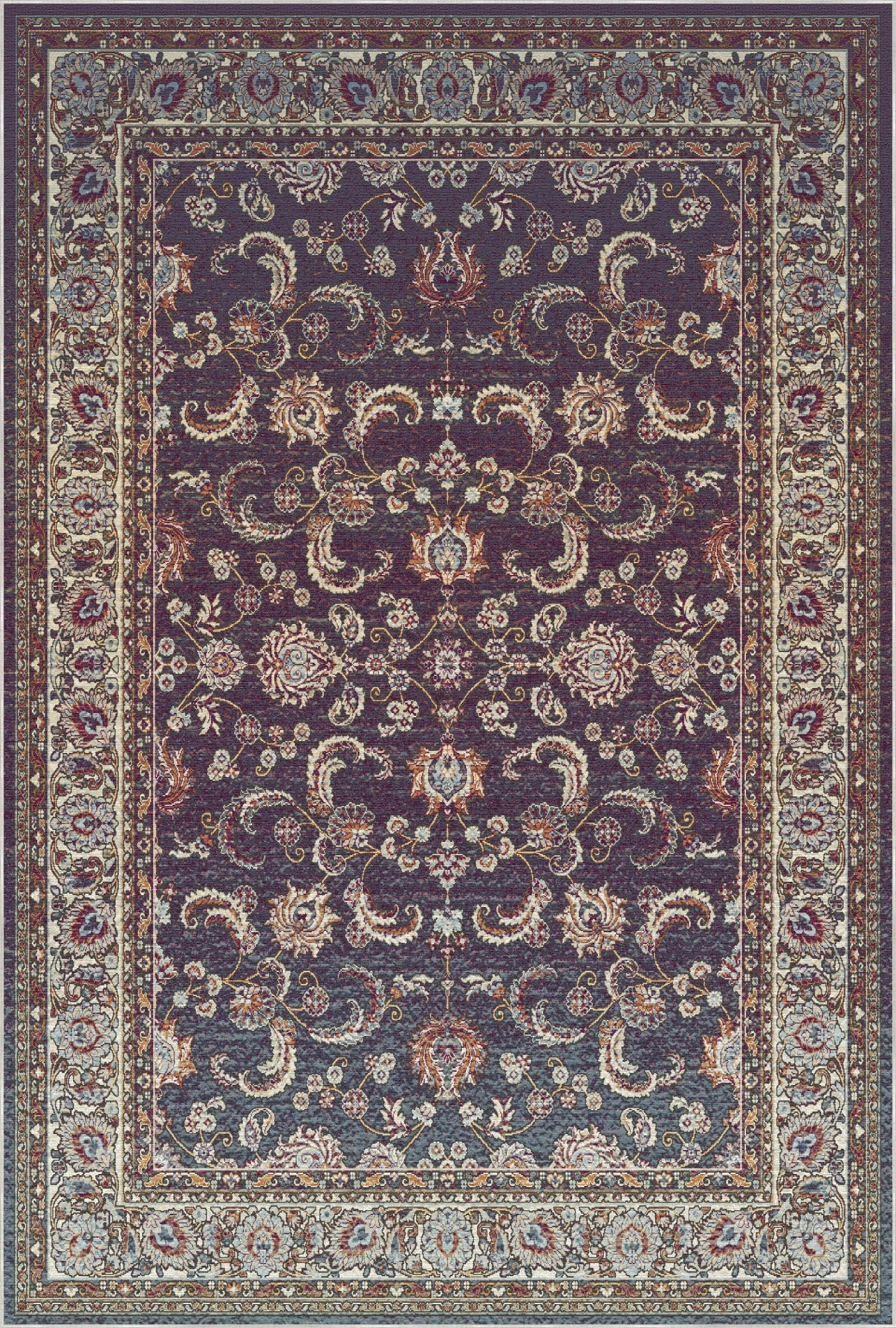 Royal Vine Plum Floral Rug