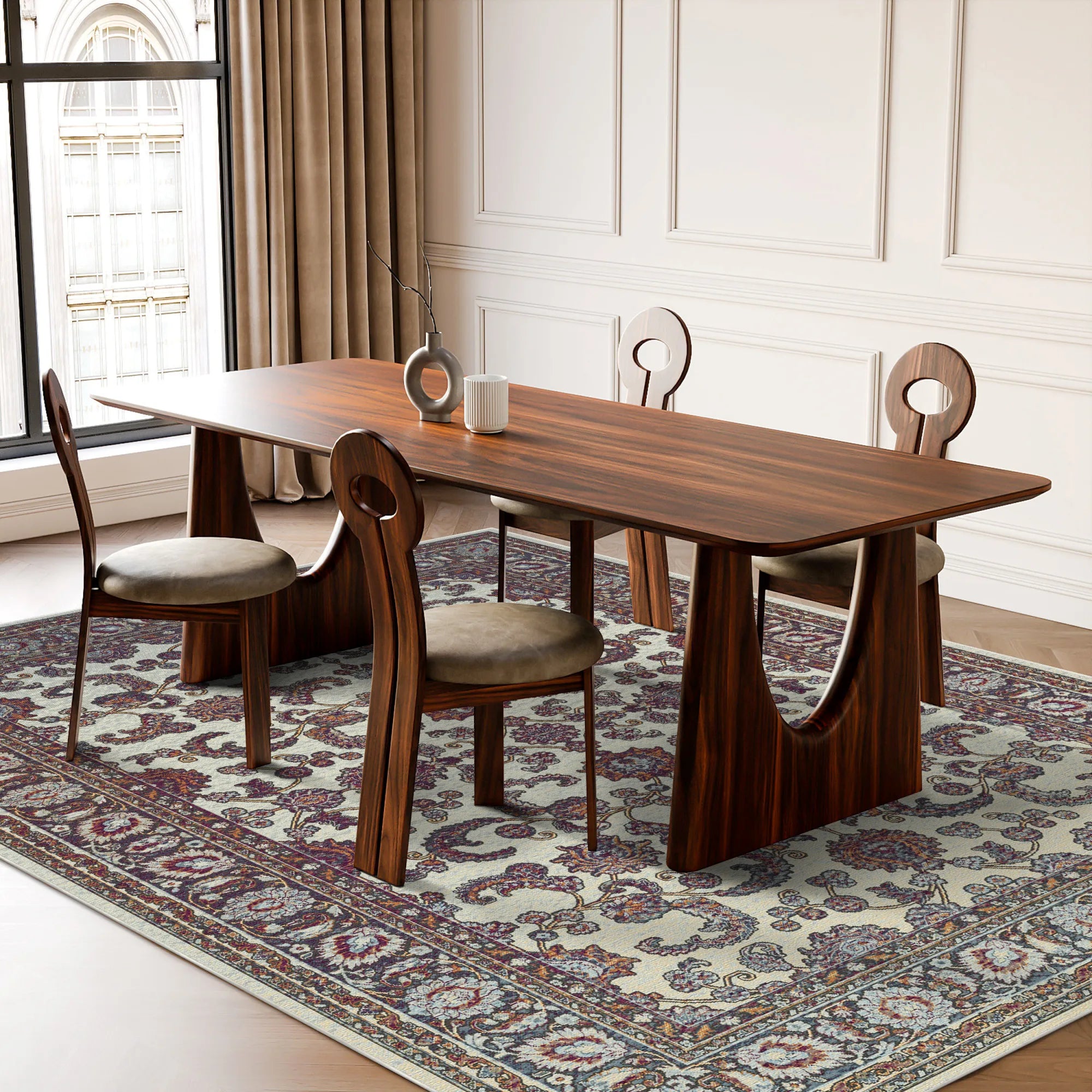 Royal Vine Amber Floral Rug