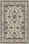 Caspian Bone Geometric Tribal Rug White