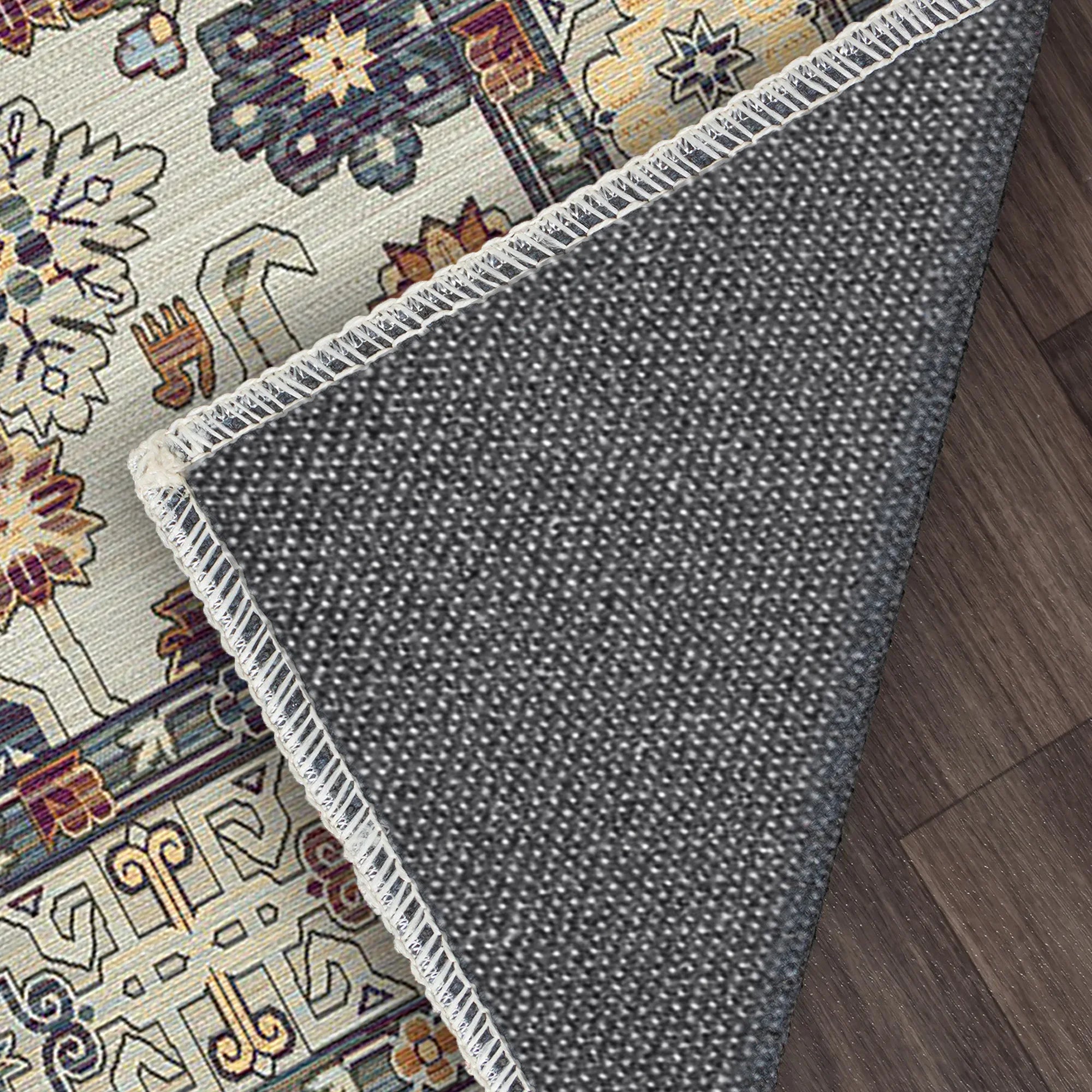 Caspian Bone Geometric Tribal Rug