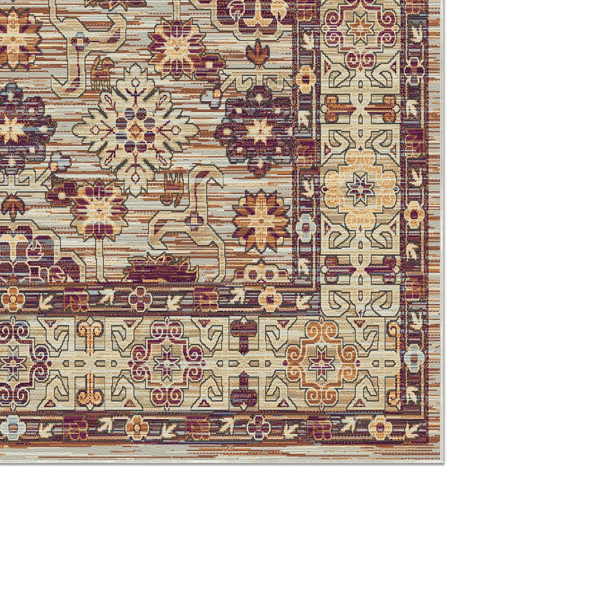 Caspian Amber Geometric Tribal Rug