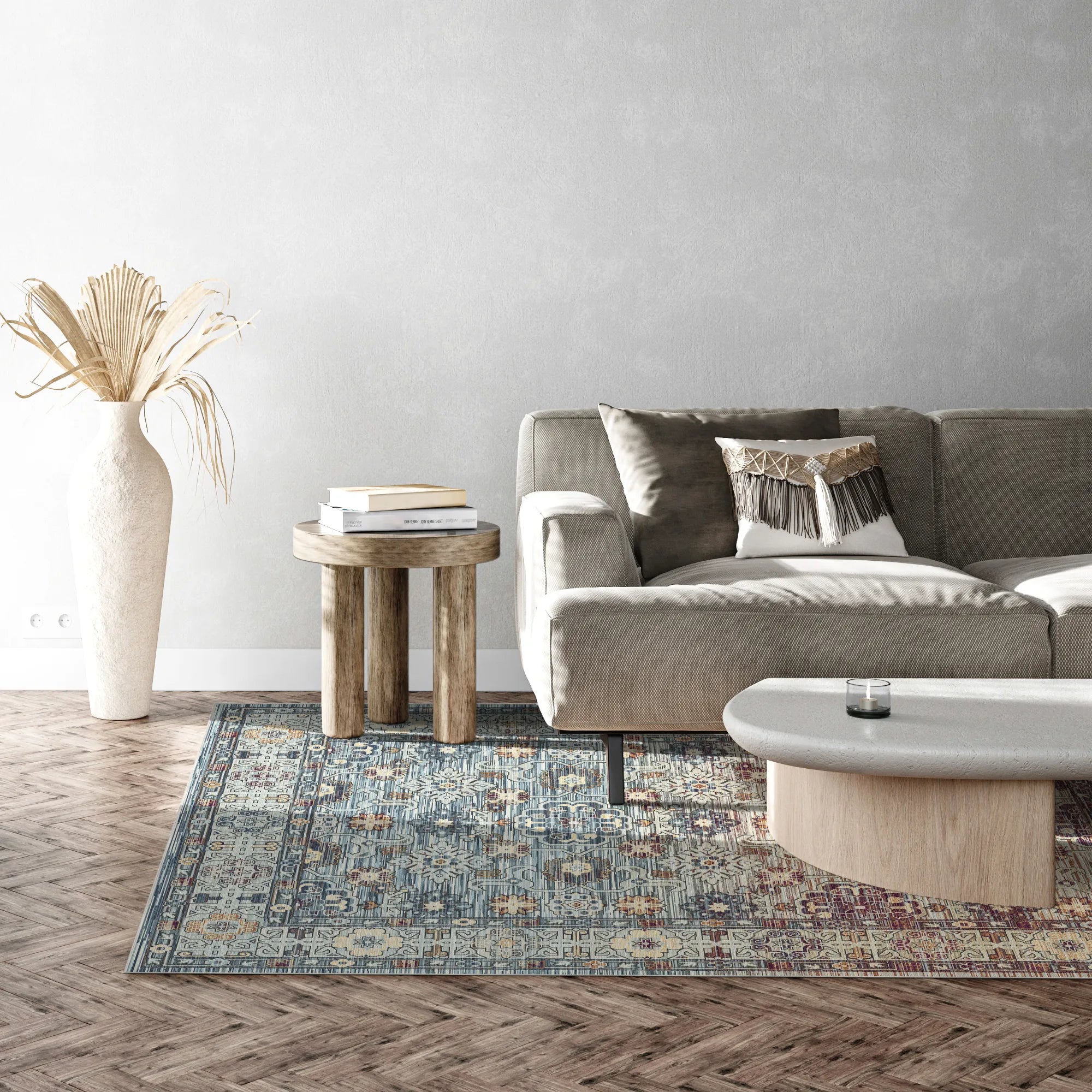 Caspian Amber Geometric Tribal Rug