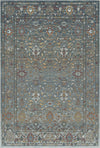 Antique Azure Meadow Floral Rug Azure