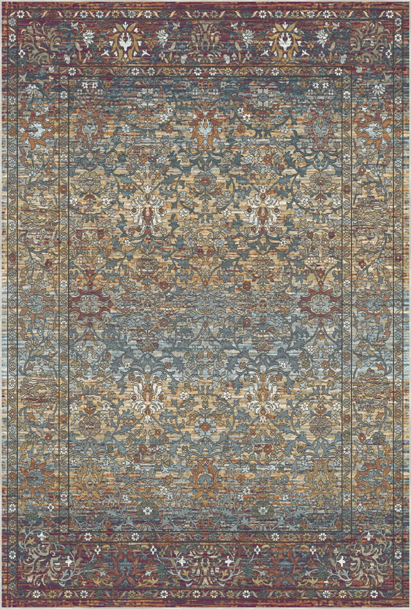 Antique Multi Meadow Floral Rug