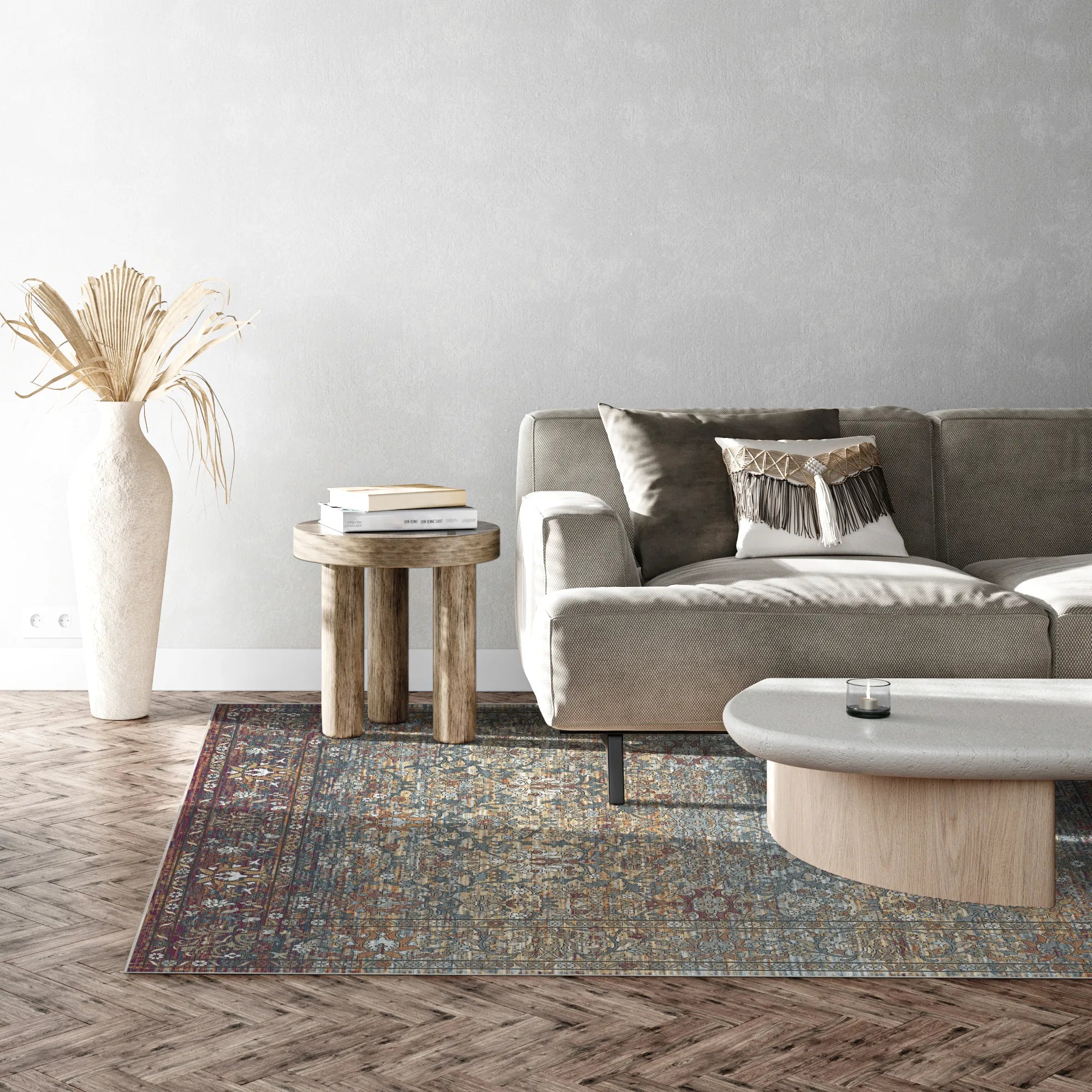 Antique Multi Meadow Floral Rug