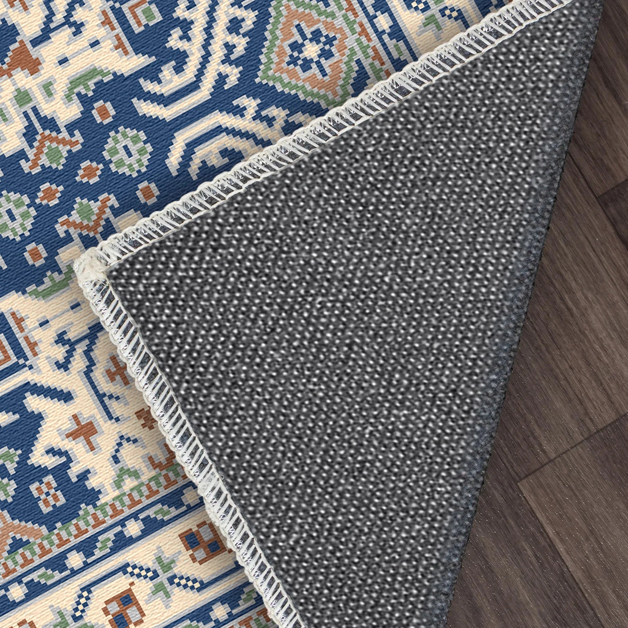 Tappeto geometrico Ararat Scudo Azure