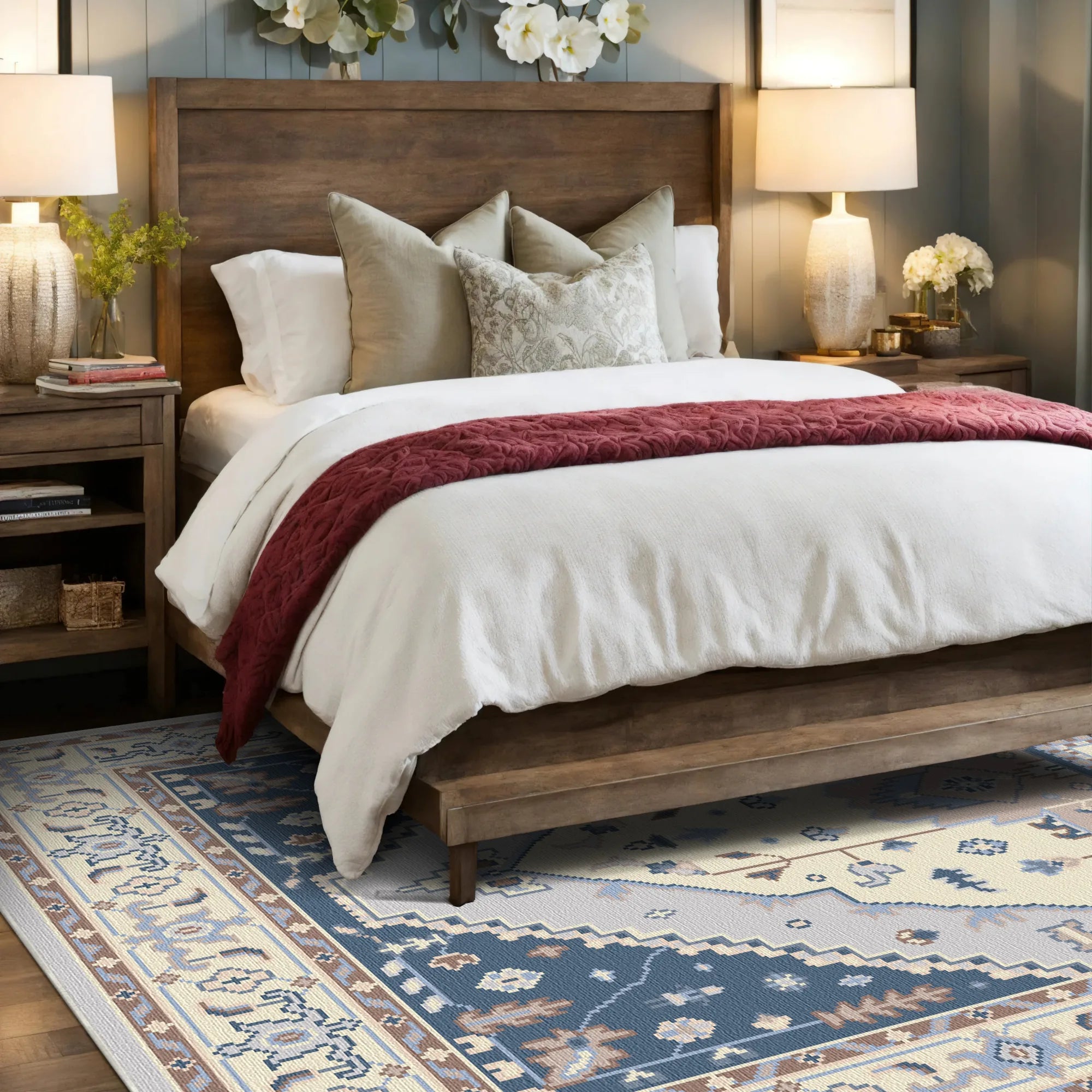 Elysian Vizon Trellis Floral Rug