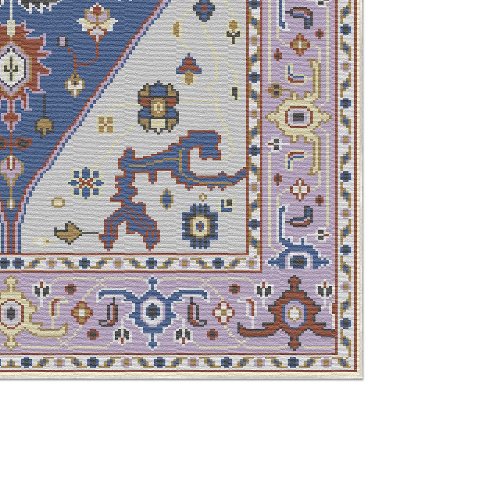 Astraea Crimson Tribal Washable Rug