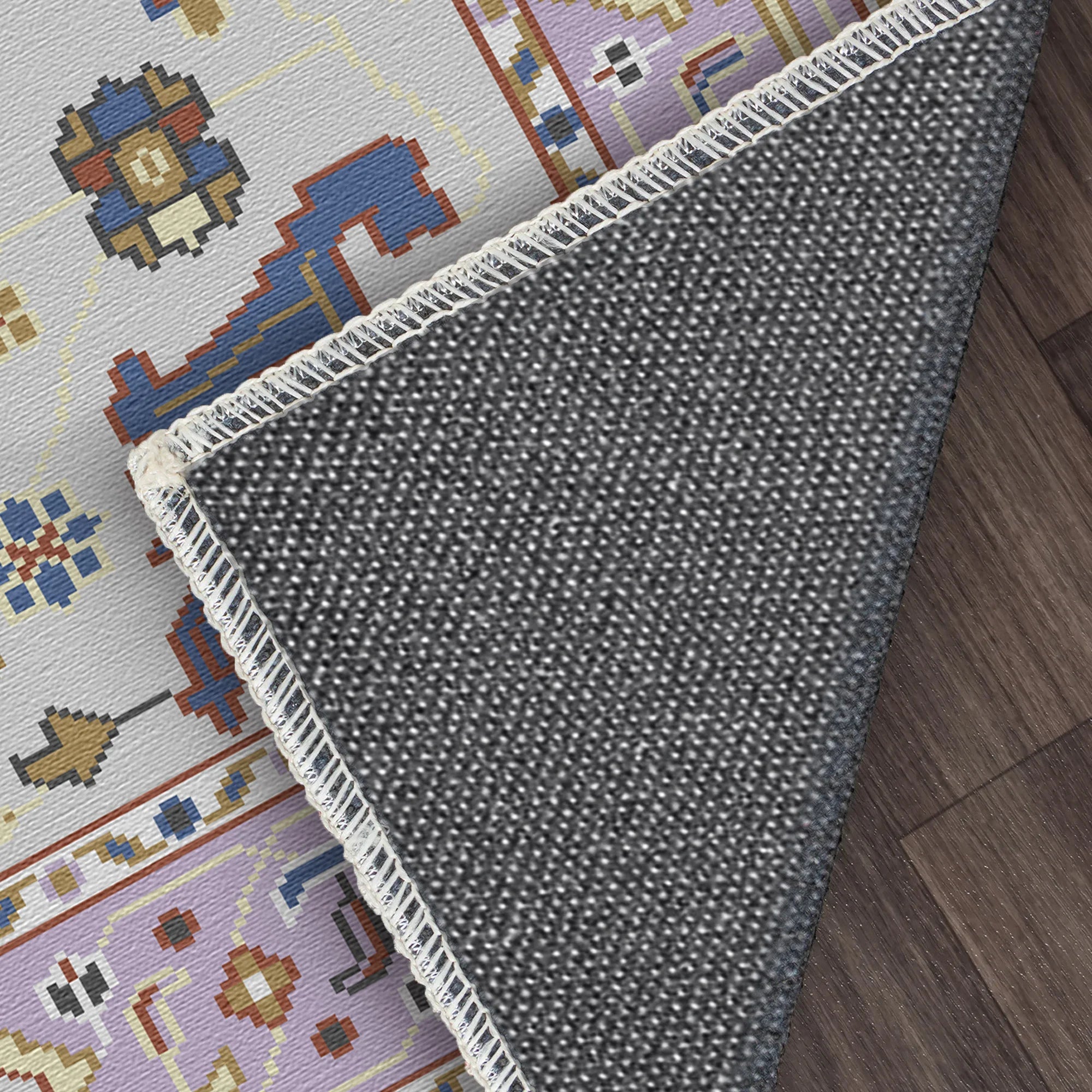 Astraea Crimson Tribal Washable Rug