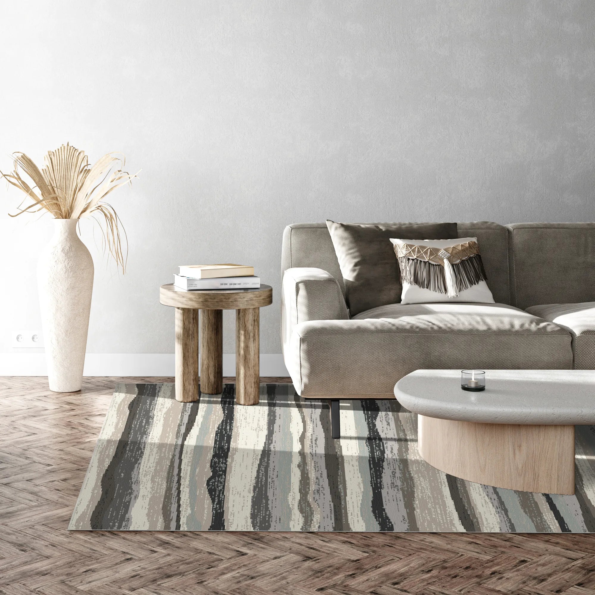 Serene Abstract Coastal Horizon Rug