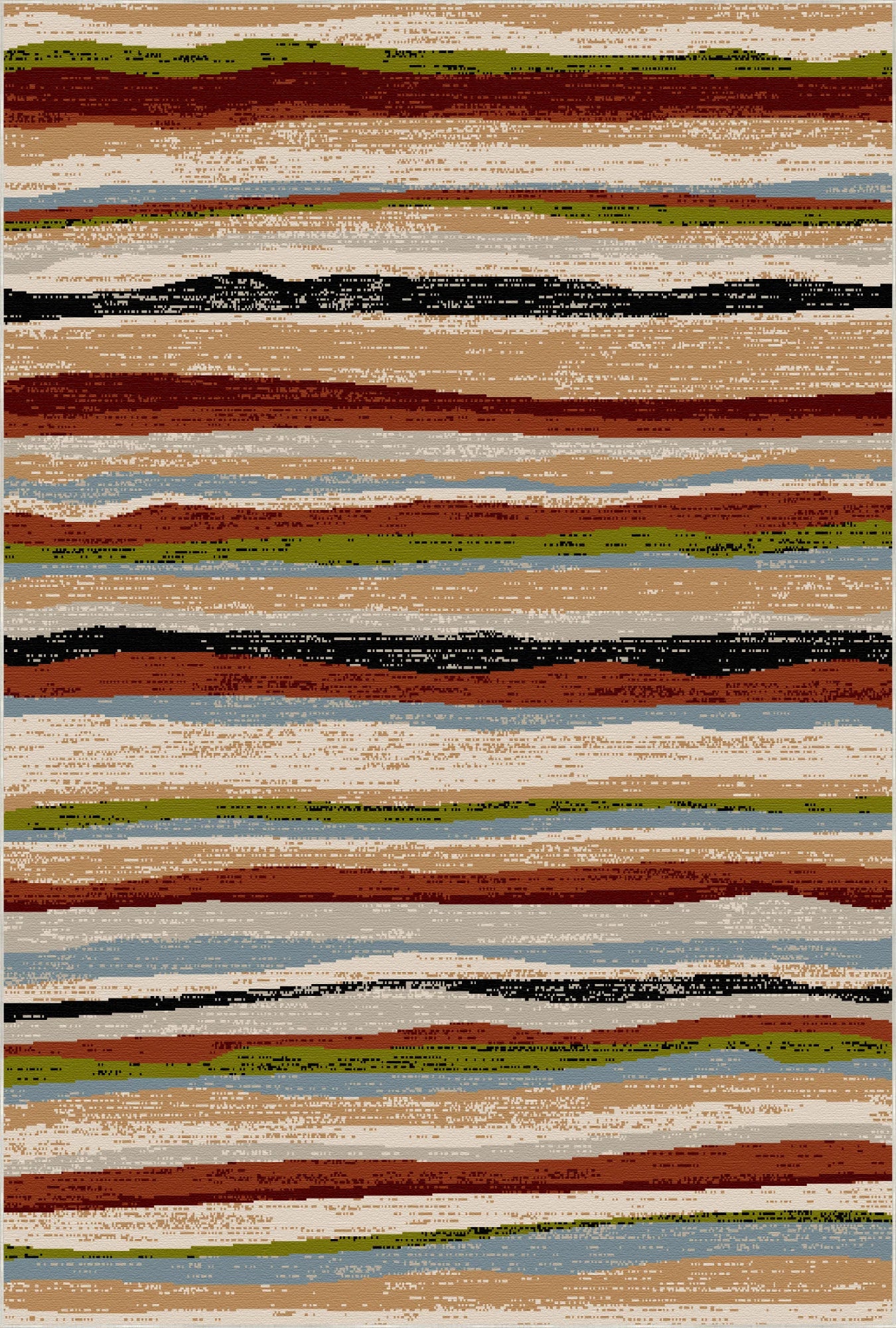 Vibrant Rustic Earth Horizon Rug