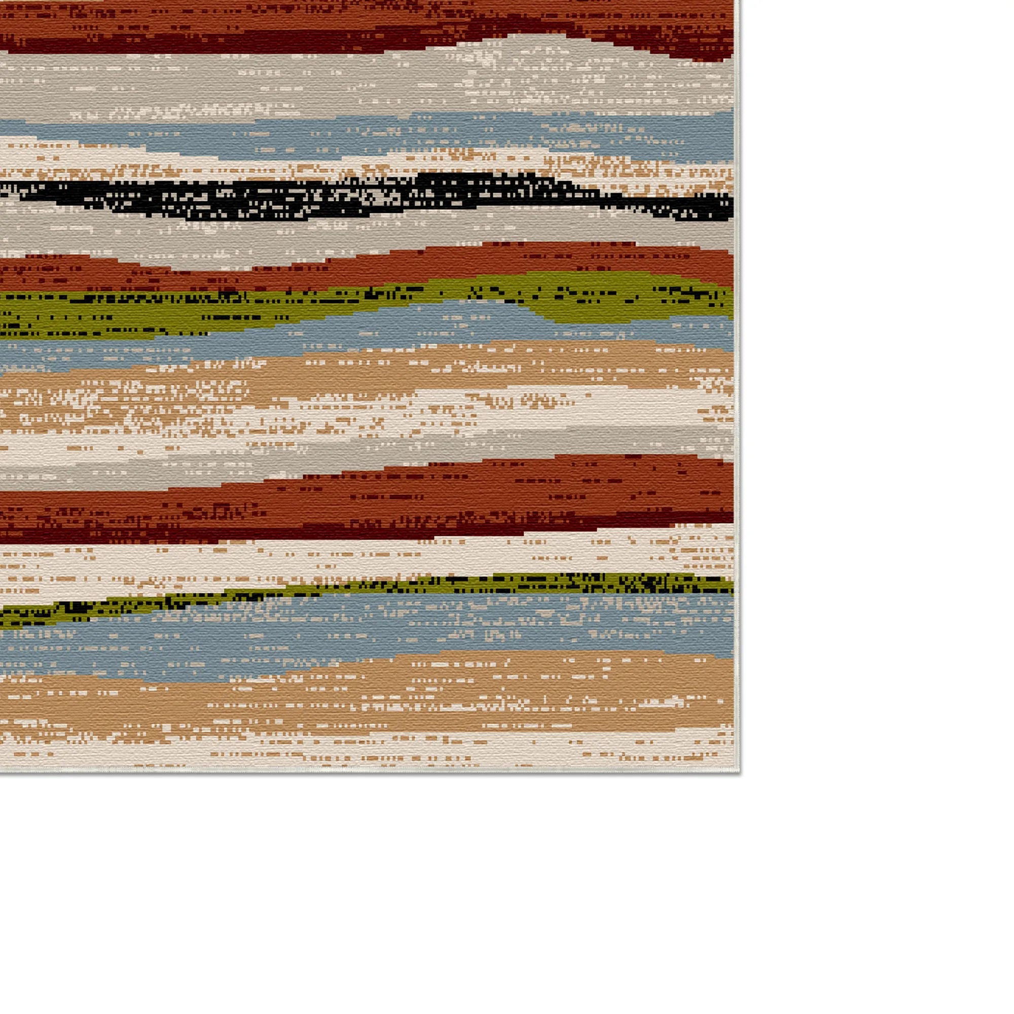 Vibrant Rustic Earth Horizon Rug