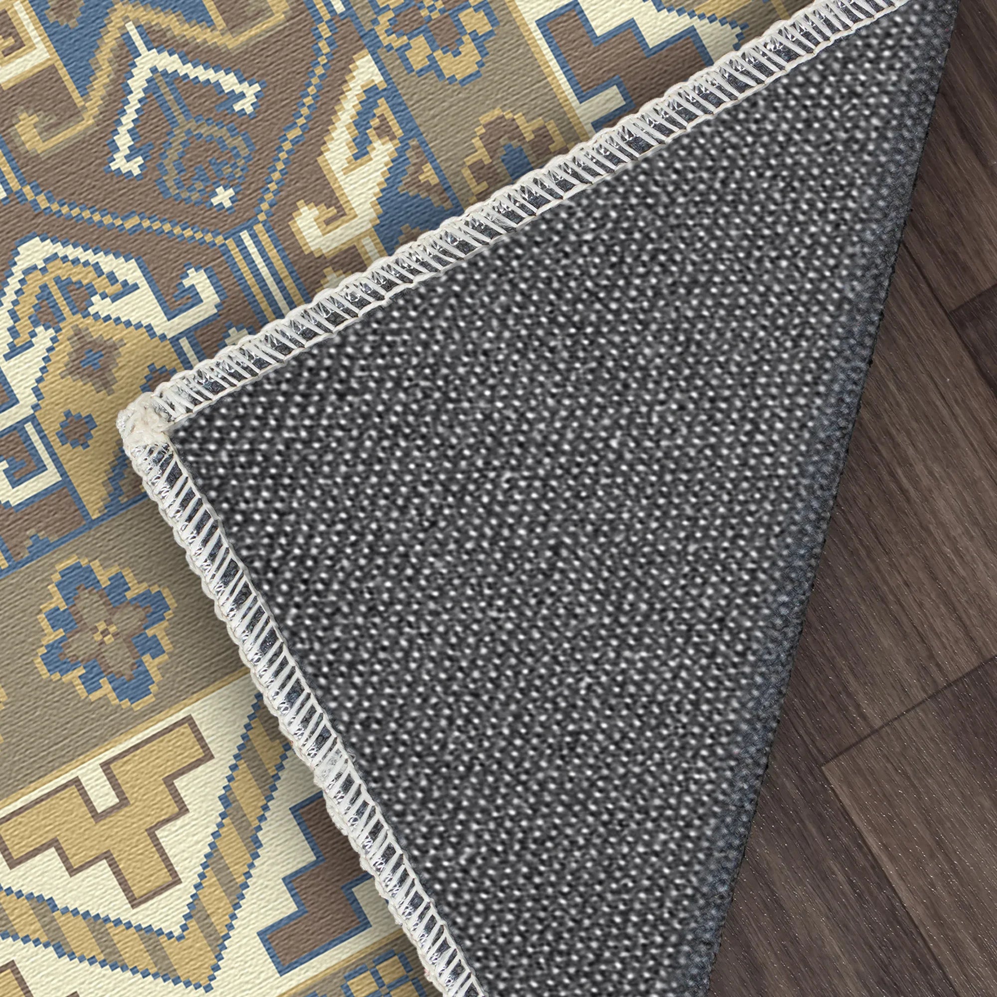 Valerius Slate Chevron Tribal Rug