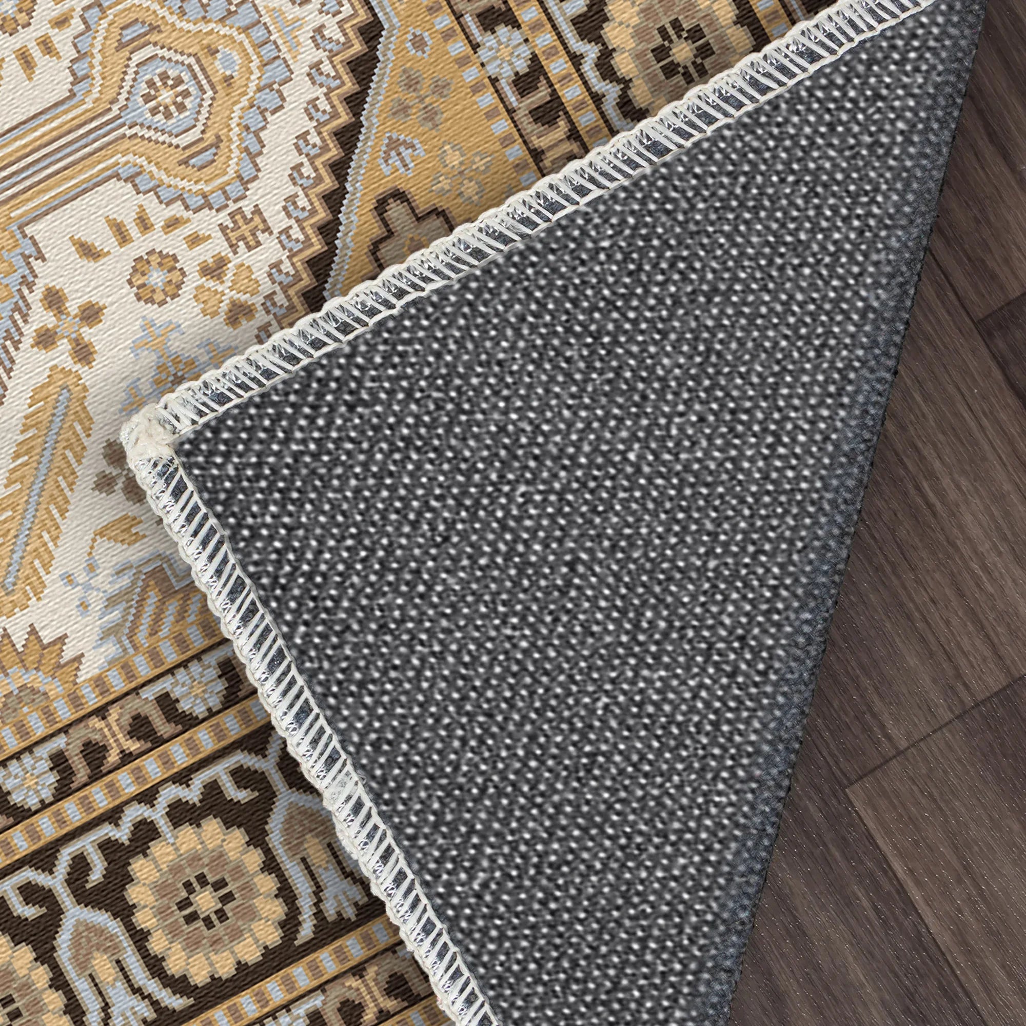 Aurelius Amber Medallion Geometric Rug