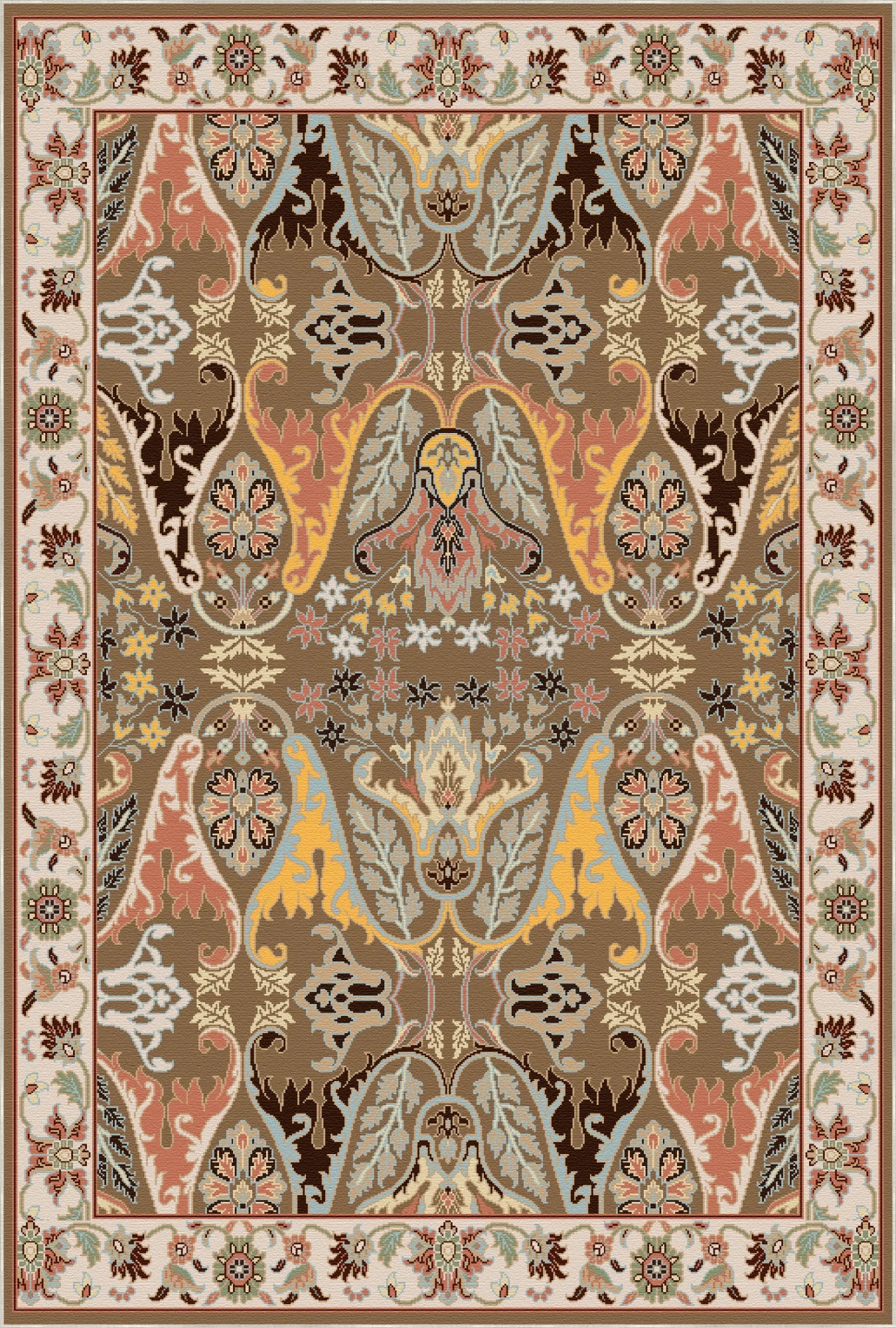Gaia Earth Leaf Floral Rug