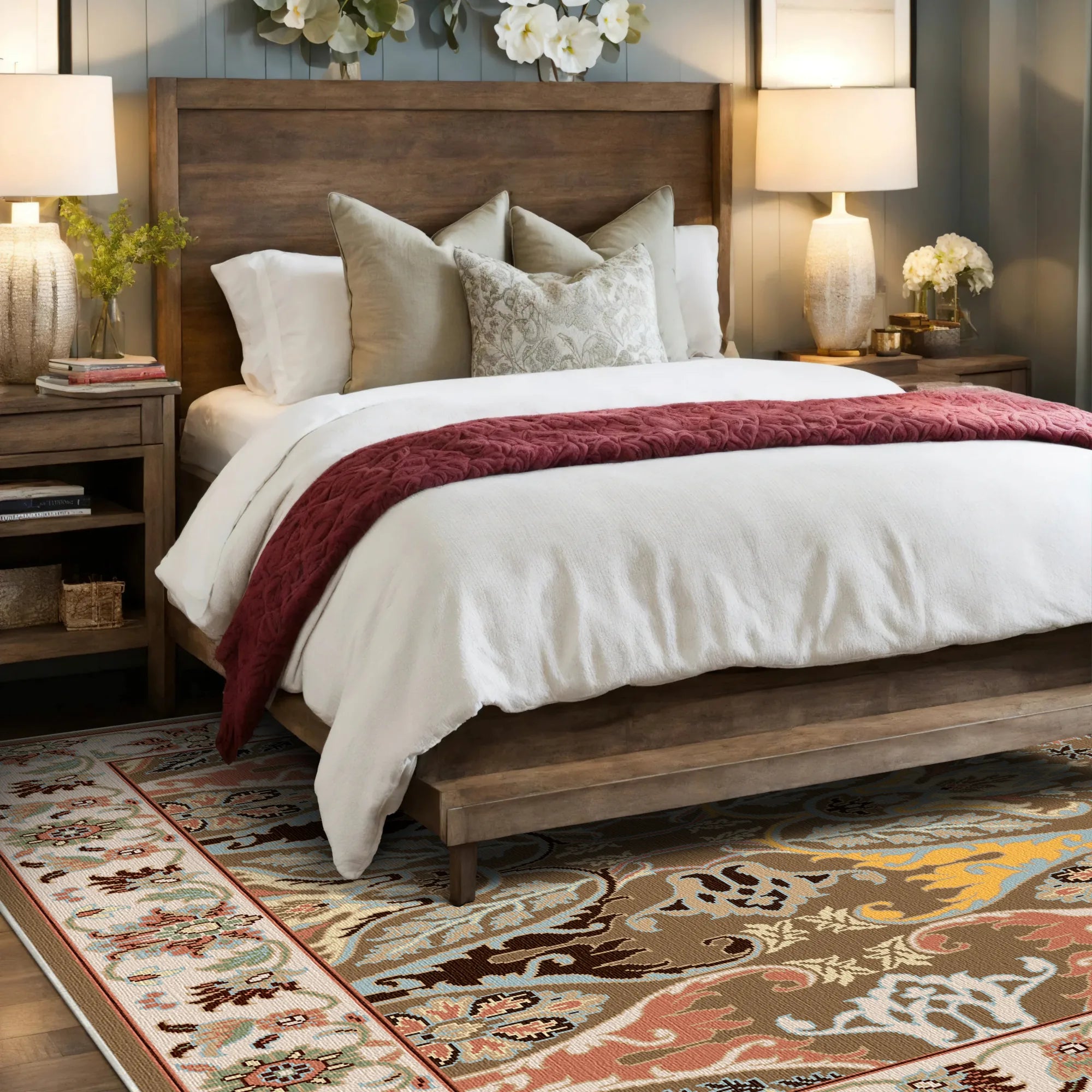 Gaia Earth Leaf Floral Rug