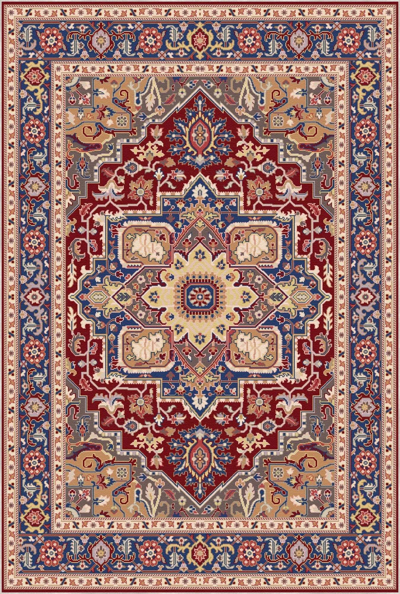 Regalis Crimson Medallion Classical Rug