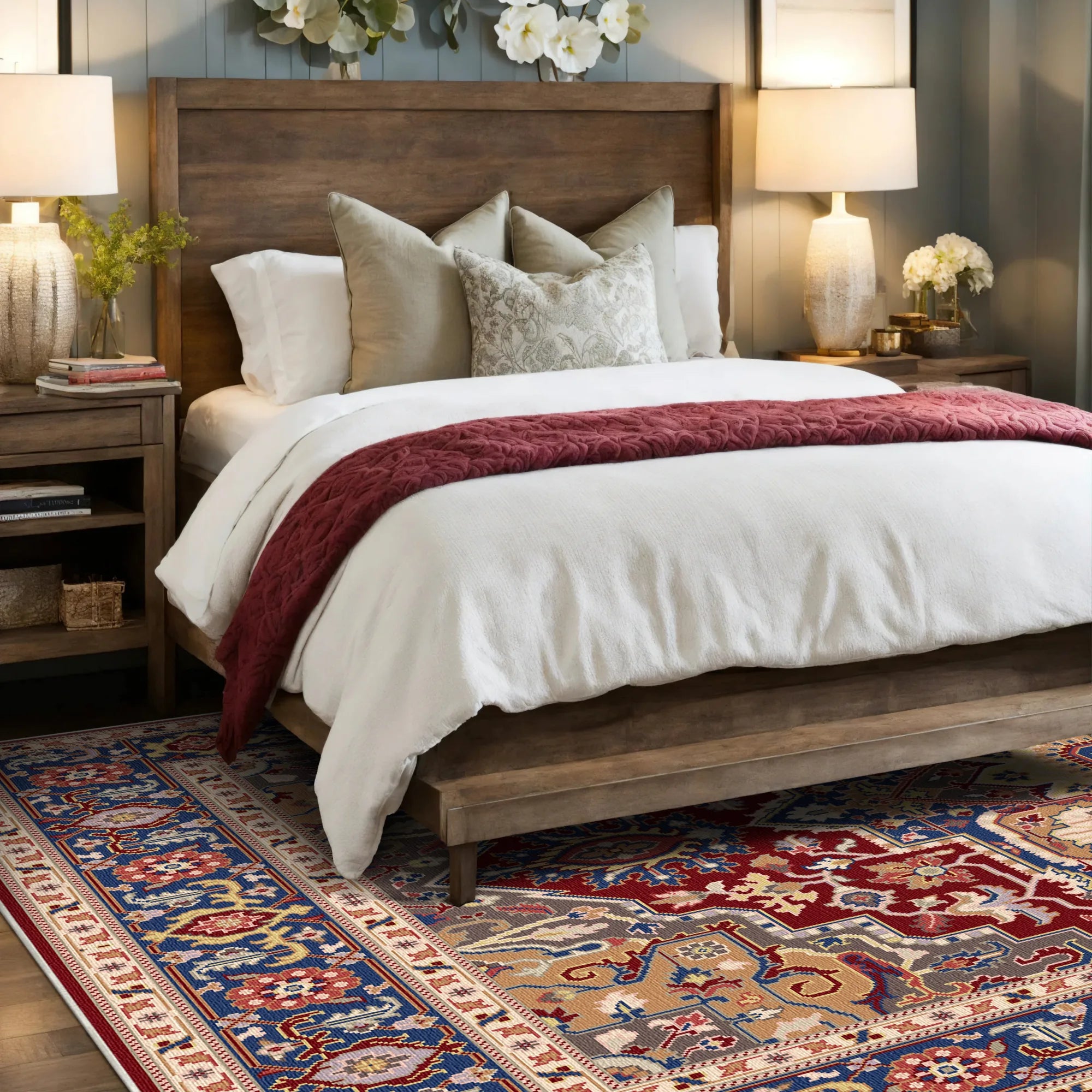 Regalis Crimson Medallion Classical Rug