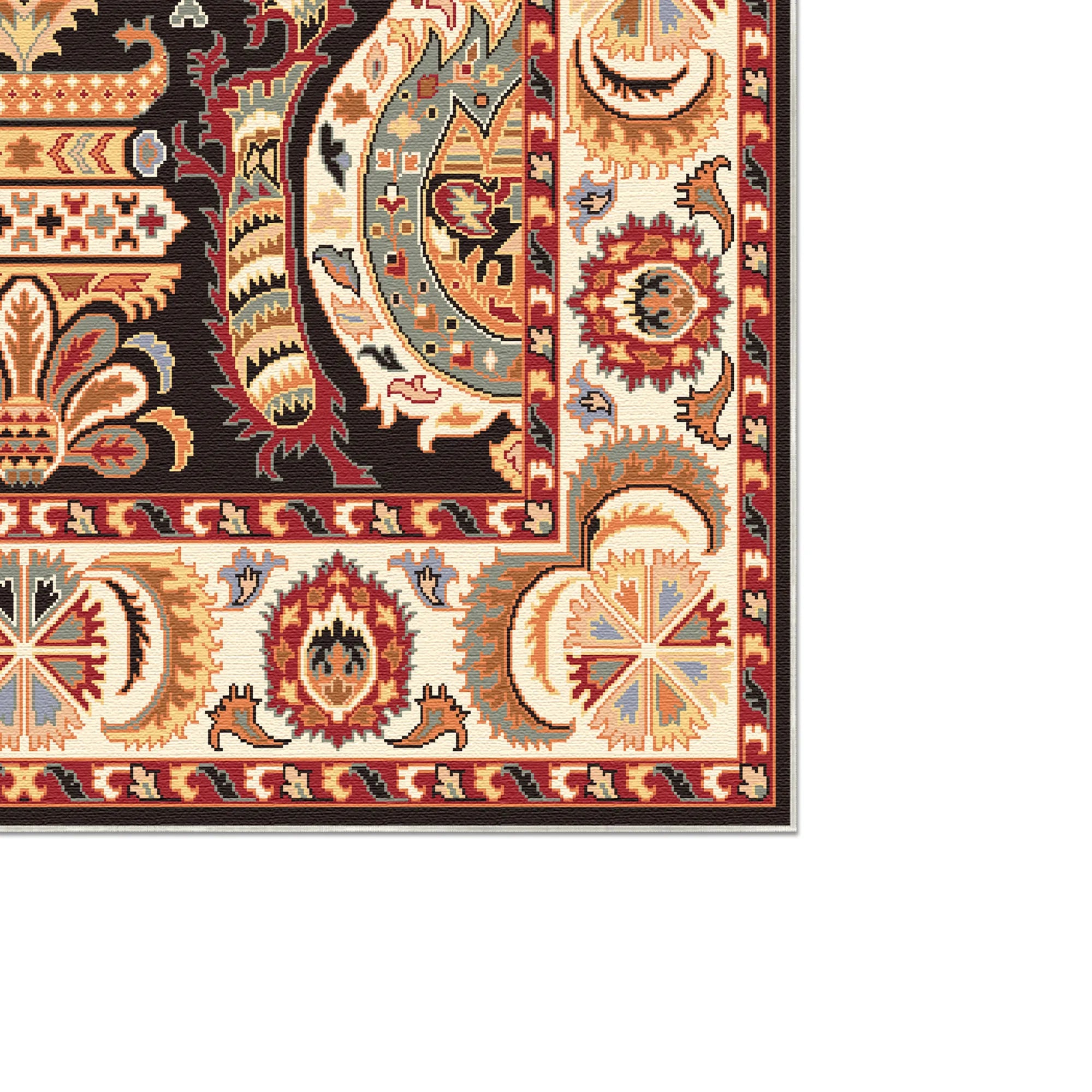 Selene Obsidian Totem Washable Rug