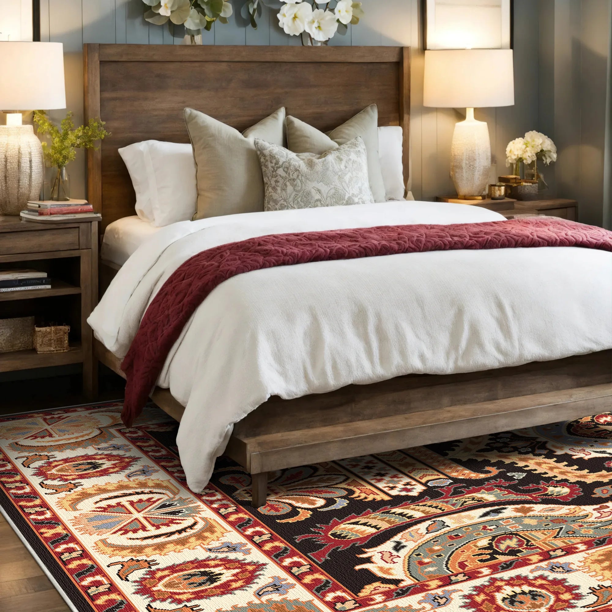 Selene Obsidian Totem Washable Rug