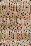 Vibrant Boho Geometric Diamond Rug Multi