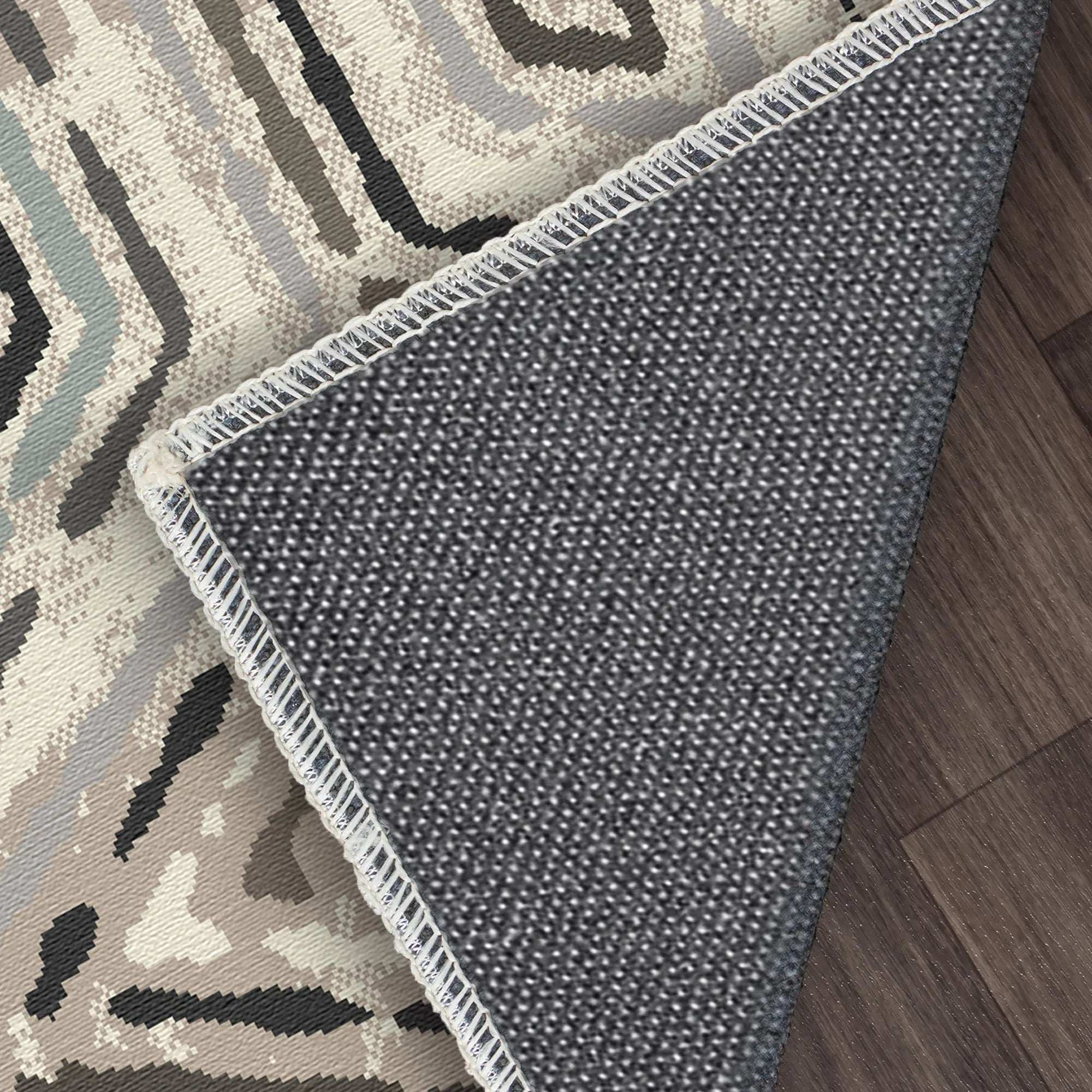 Modern Mist Geometric Diamond Rug