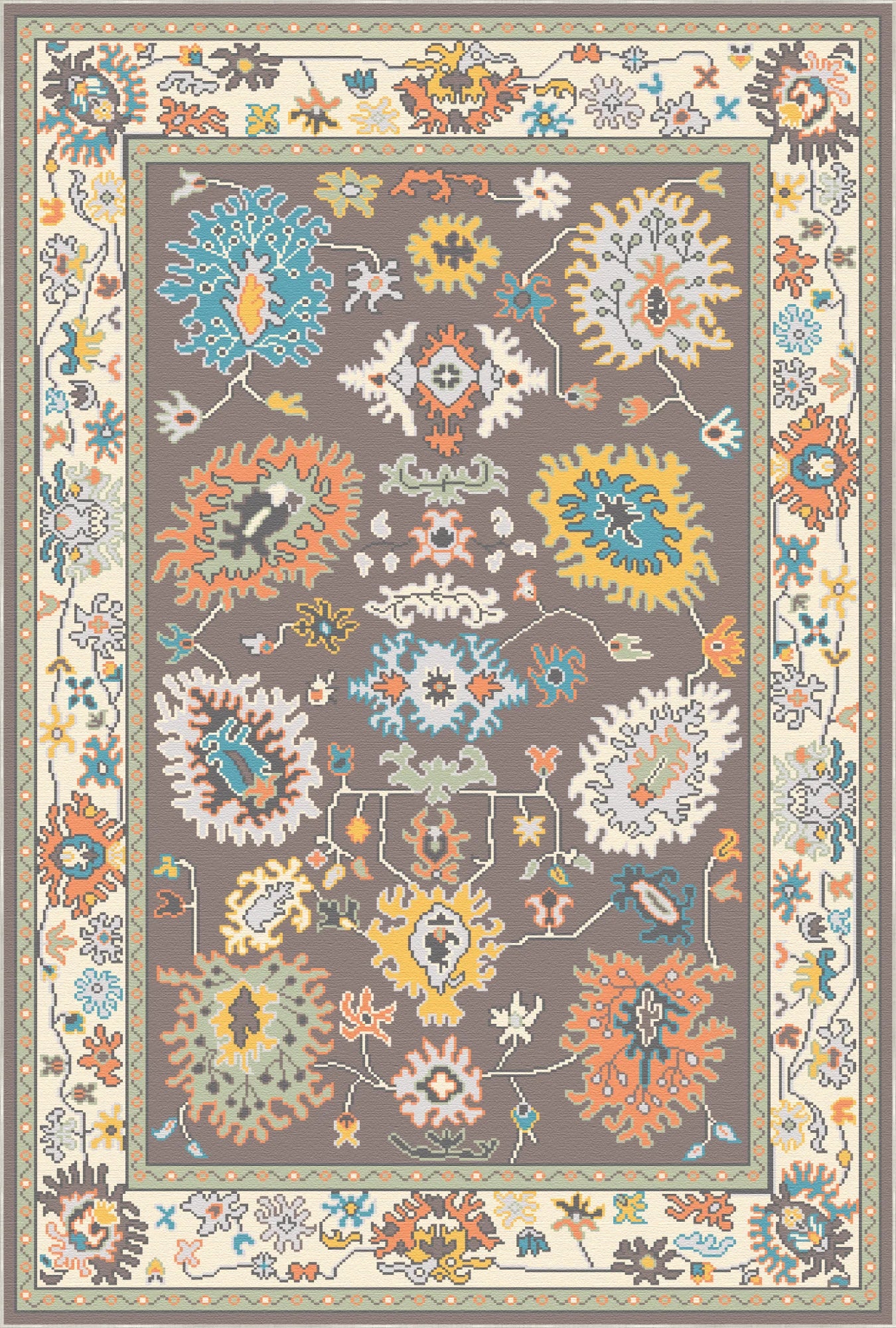 Lyra Cosmic Botanical Washable Rug
