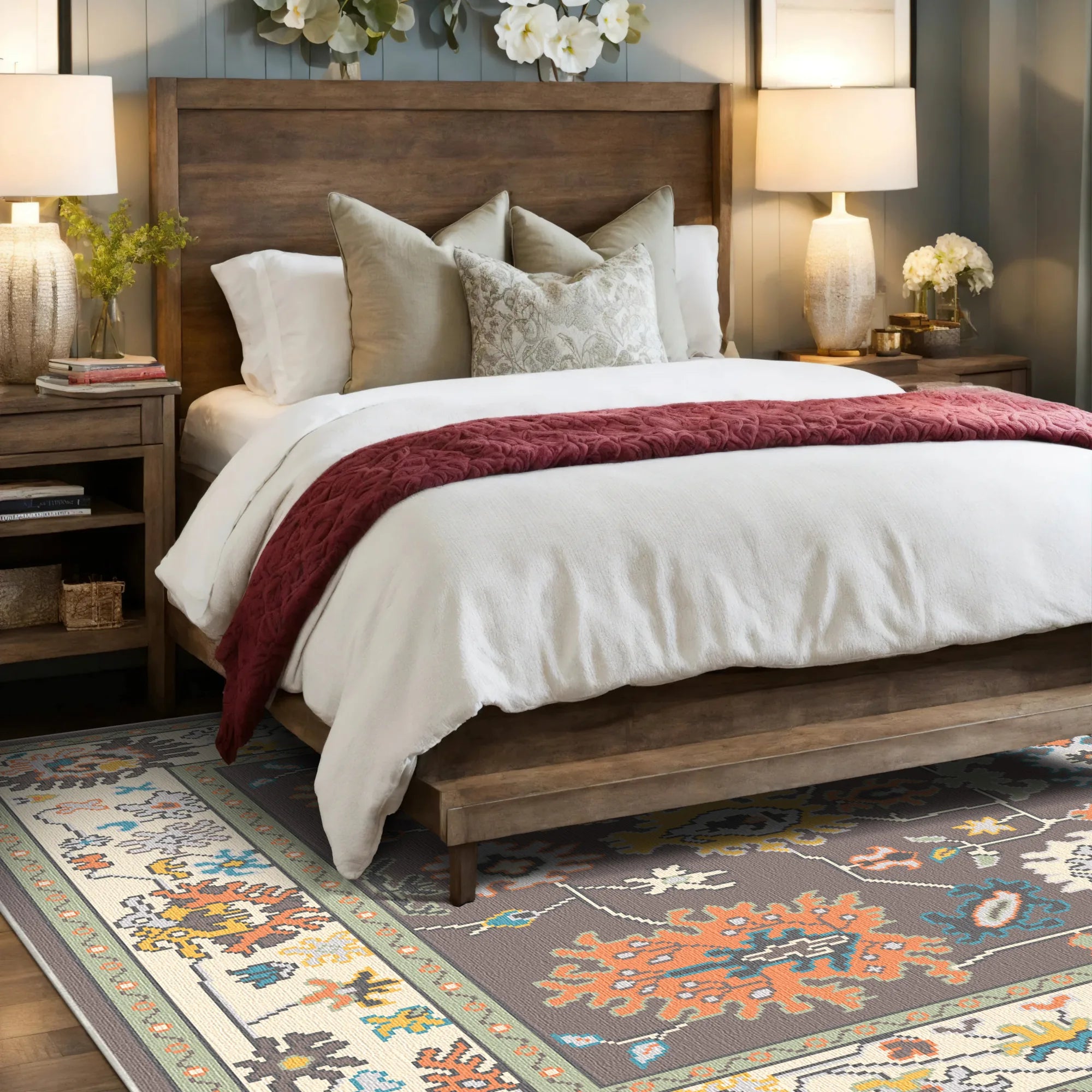 Lyra Cosmic Botanical Washable Rug