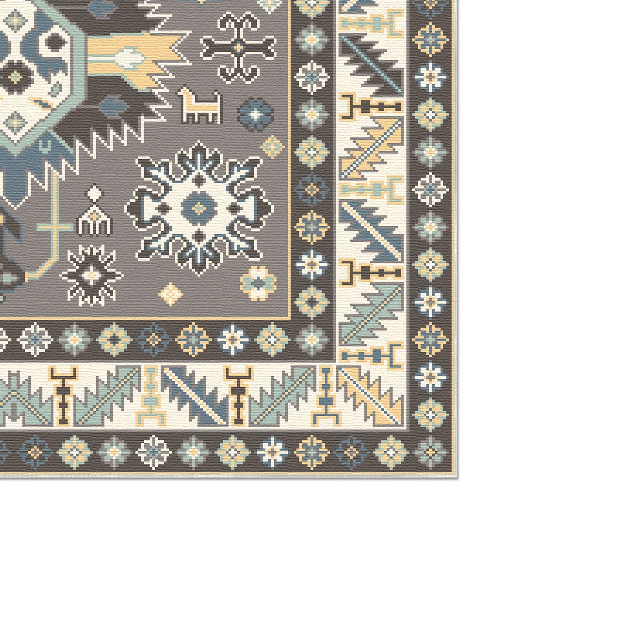 Astraea Ash Tribal Medallion Rug
