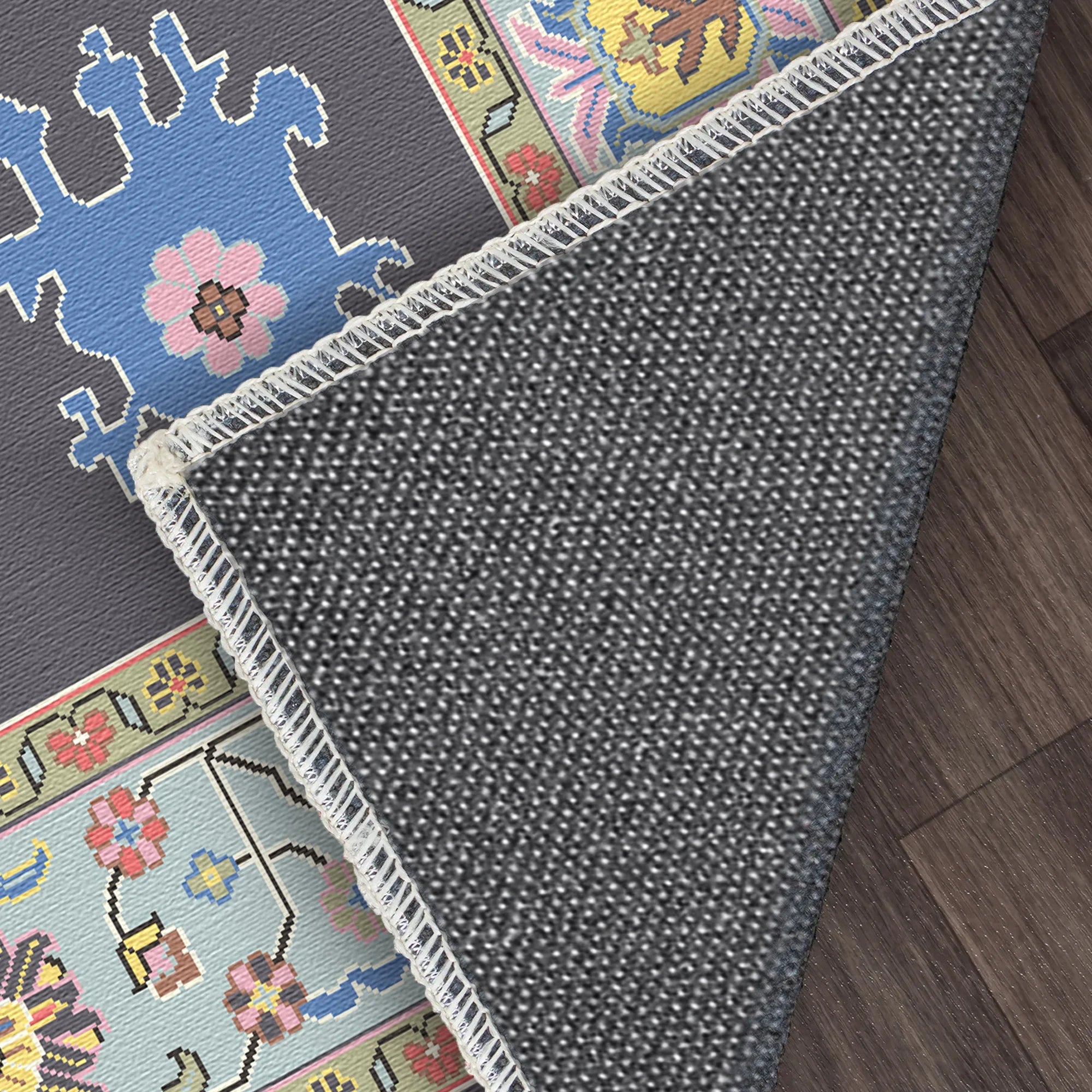 Lyra Midnight Abstract Floral Rug