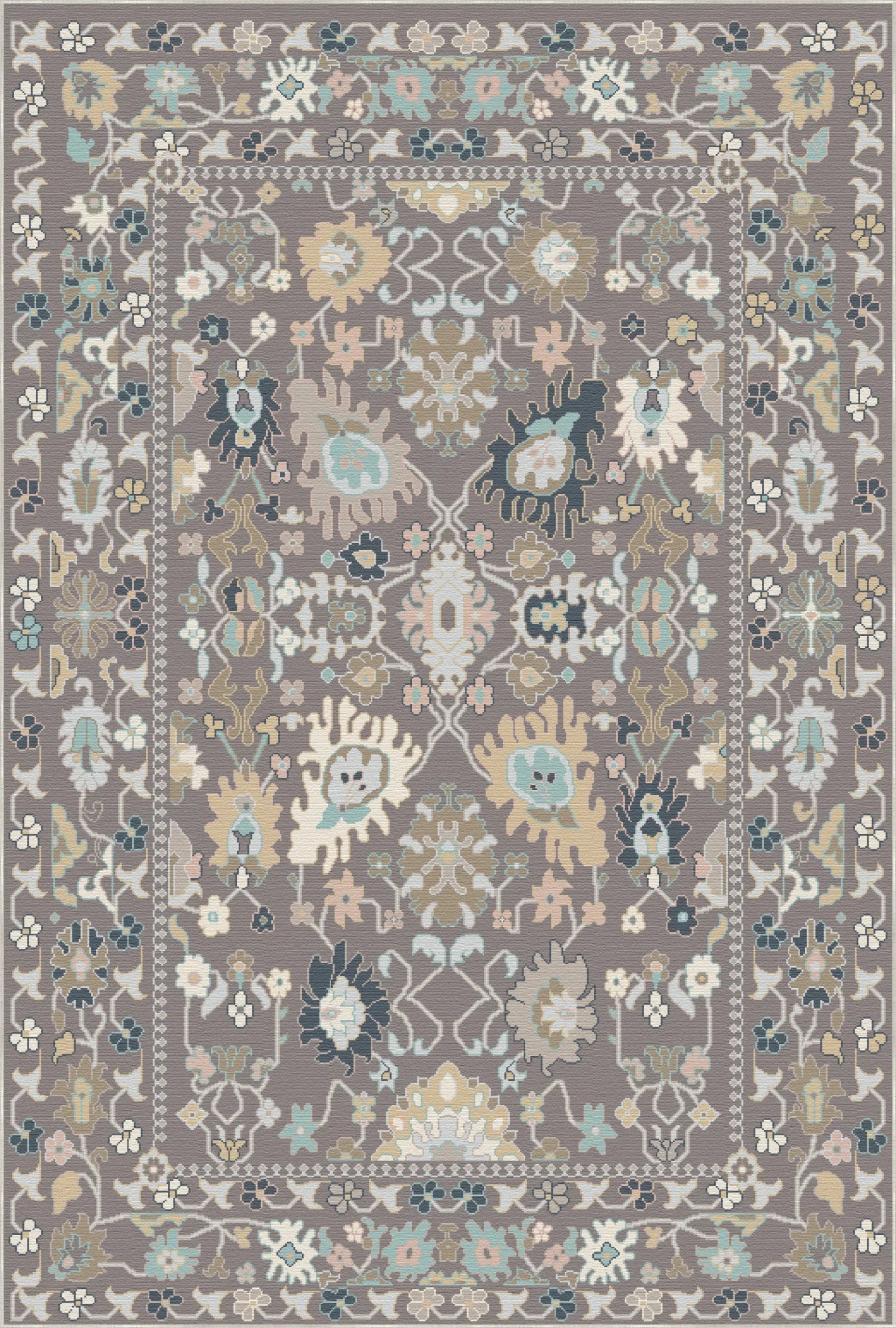 Aria Pastel Vintage Floral Rug