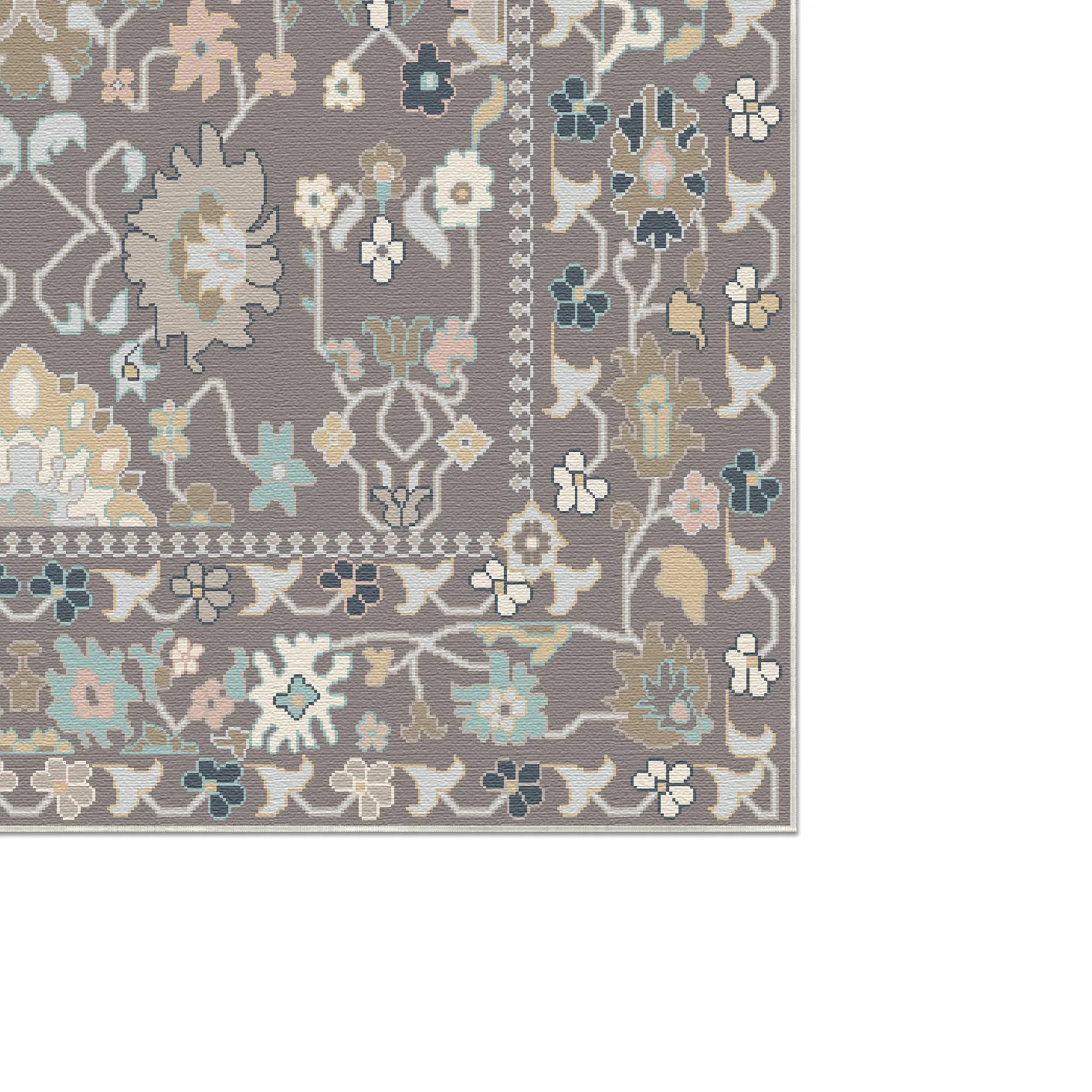 Aria Pastel Vintage Floral Rug