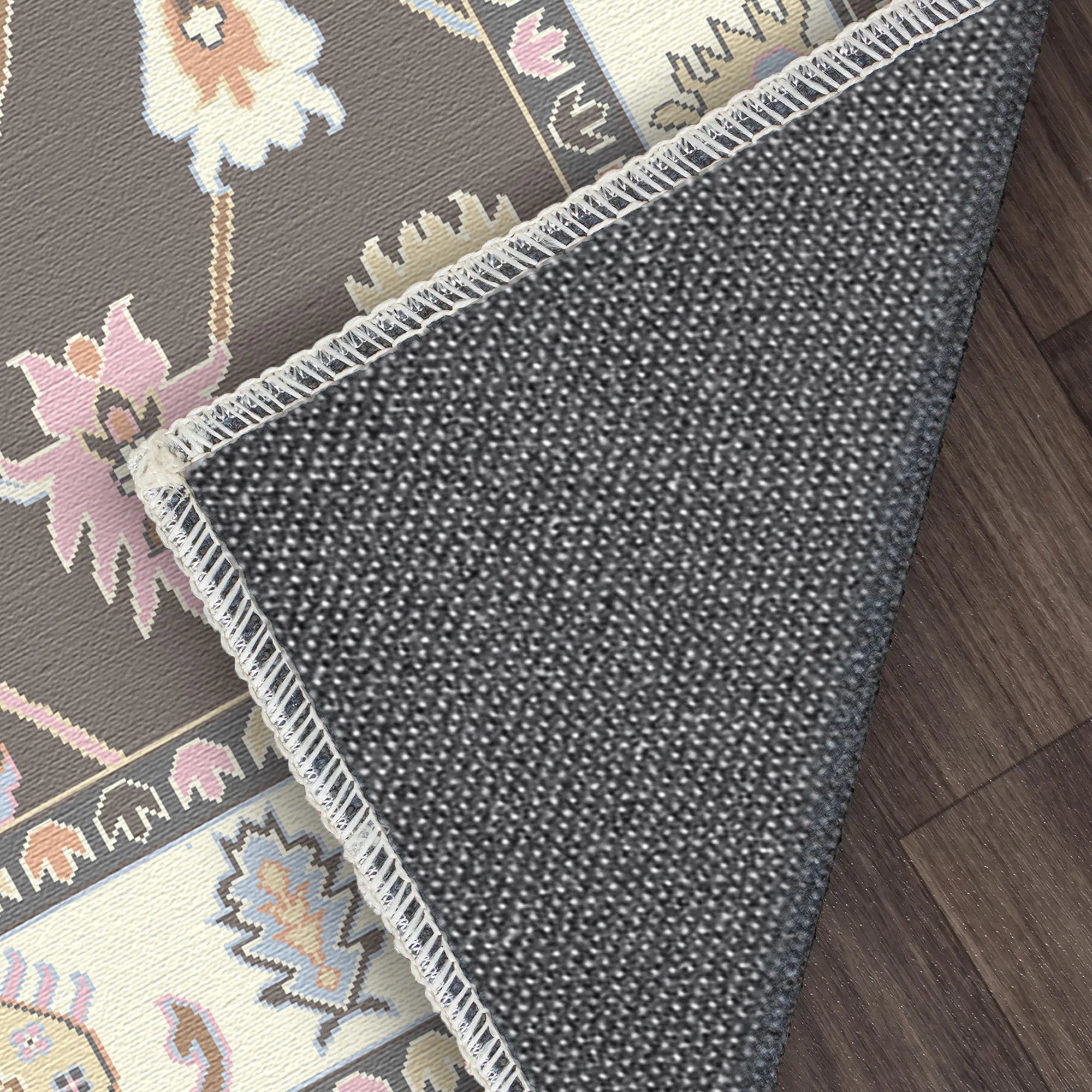 Vera Blush Lattice Floral Rug