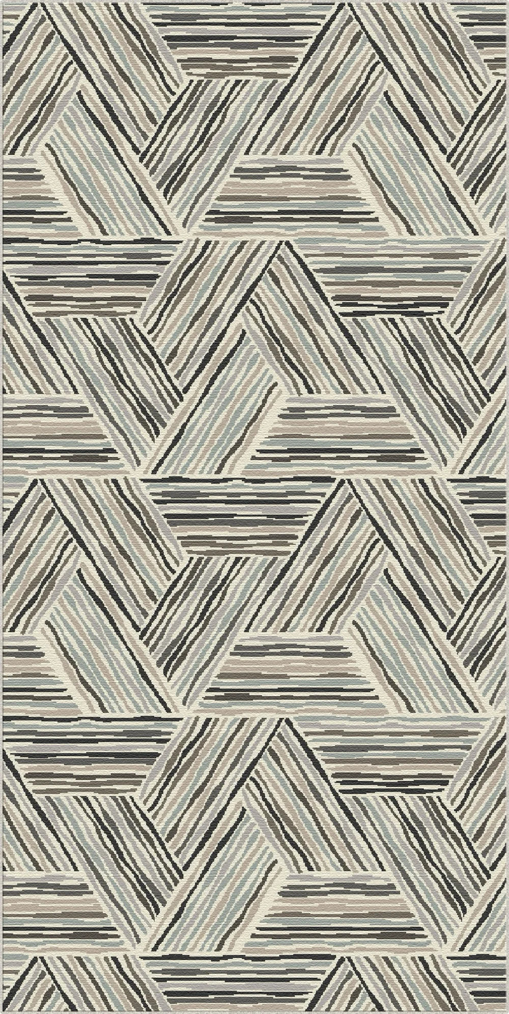Tappeto Moderno Lineare a Triangoli Geometrici
