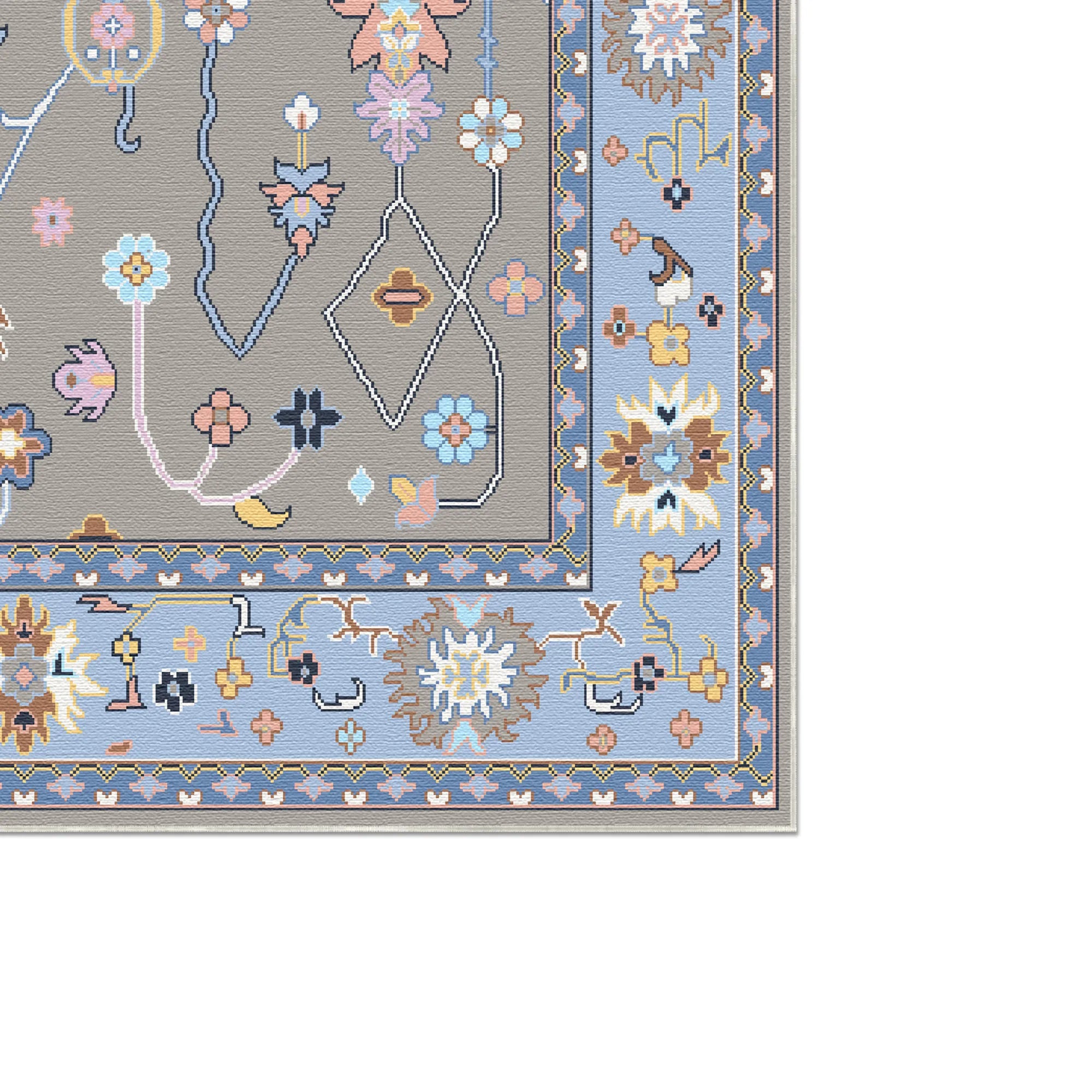 Aura Sky Meadow Floral Rug
