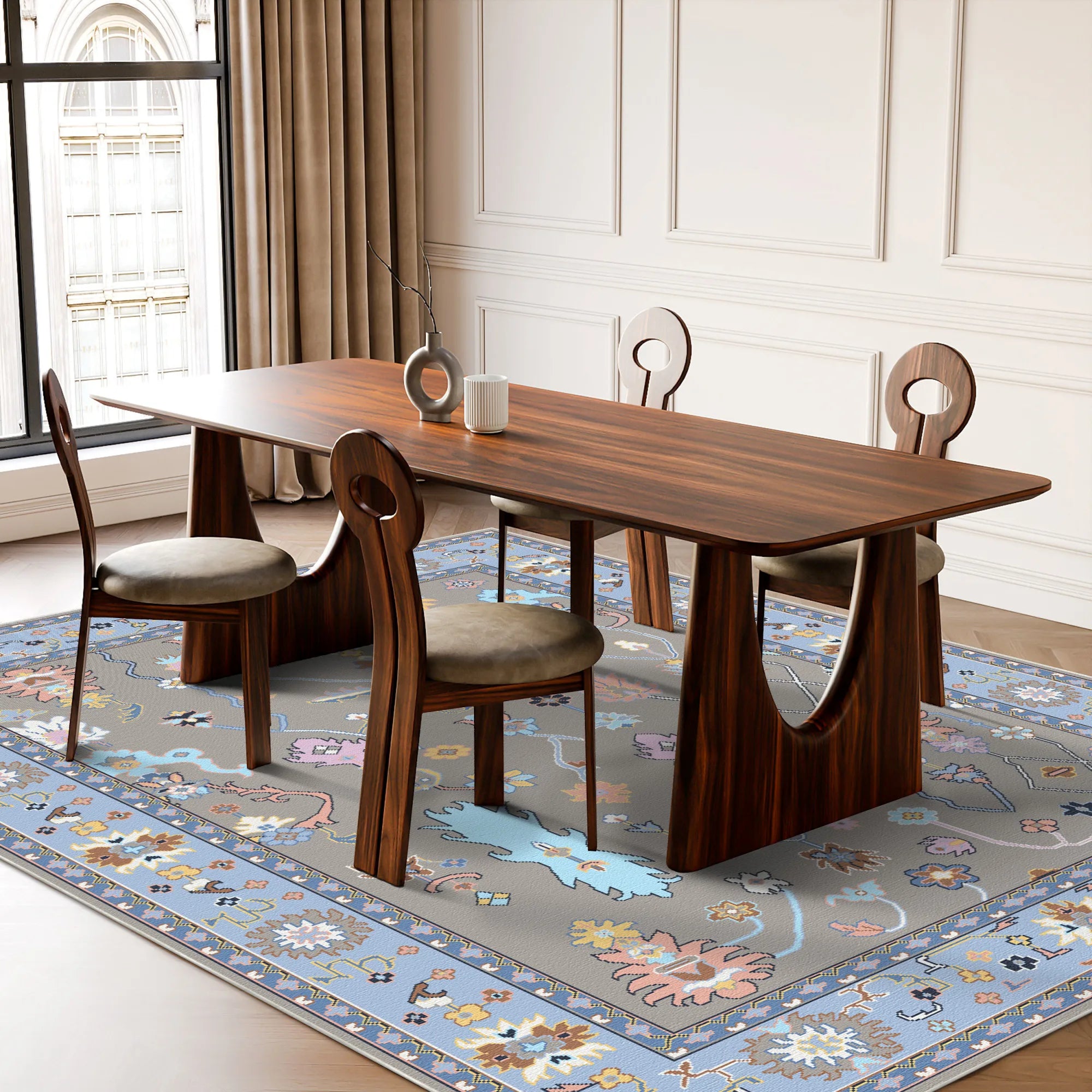 Aura Sky Meadow Floral Rug