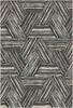 Modern Charcoal Linear Triangle Rug 