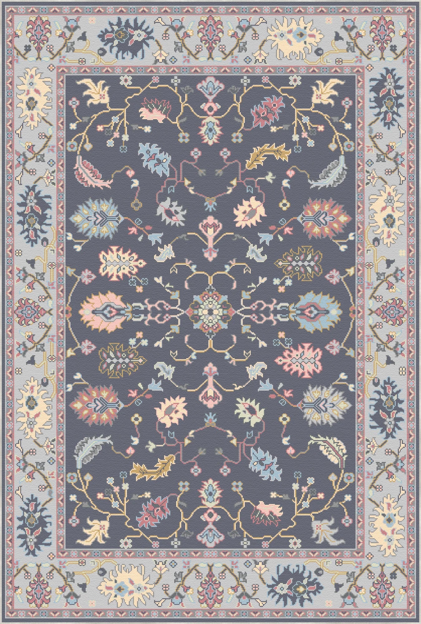 Lyra Midnight Serenade Floral Rug