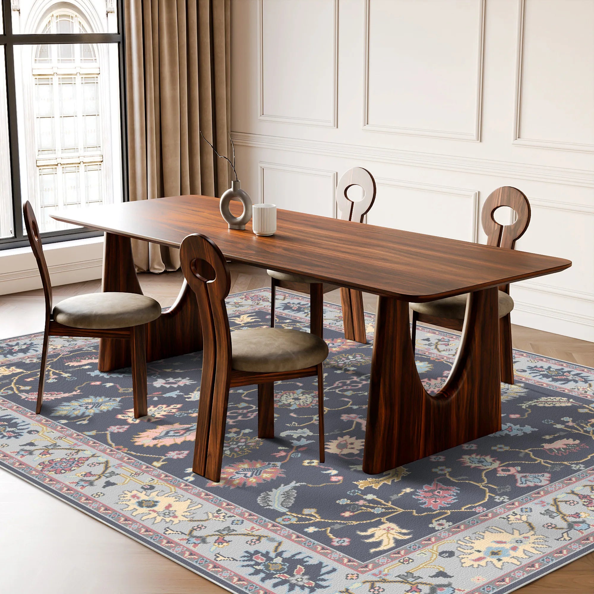 Lyra Midnight Serenade Floral Rug