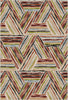 Eclectic Multicolor Linear Geometric Rug 