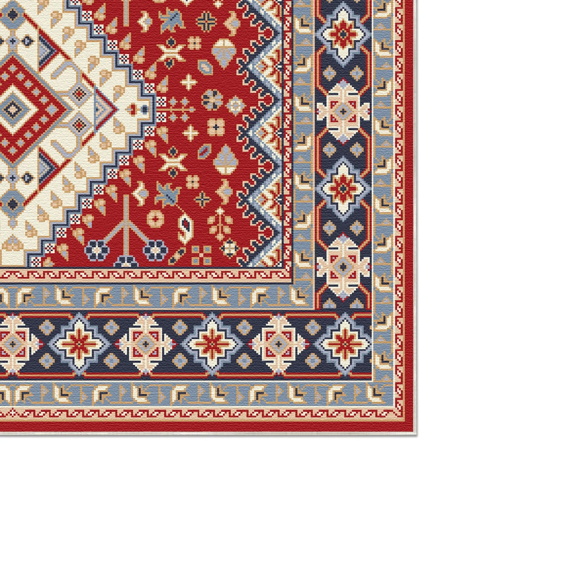 Kaya Crimson Diamond Tribal Rug