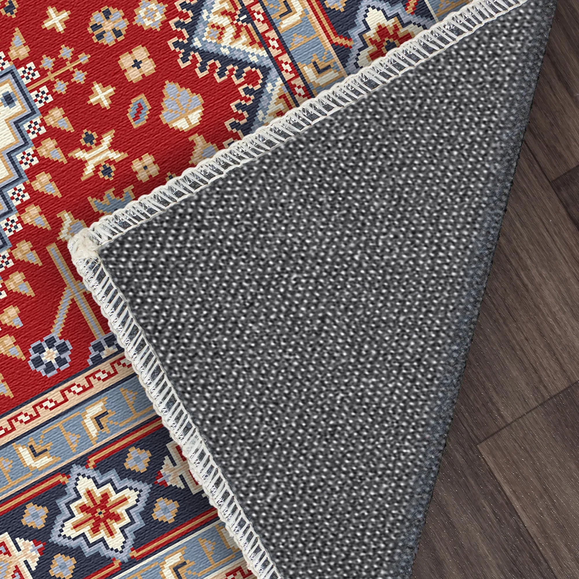 Kaya Crimson Diamond Tribal Rug