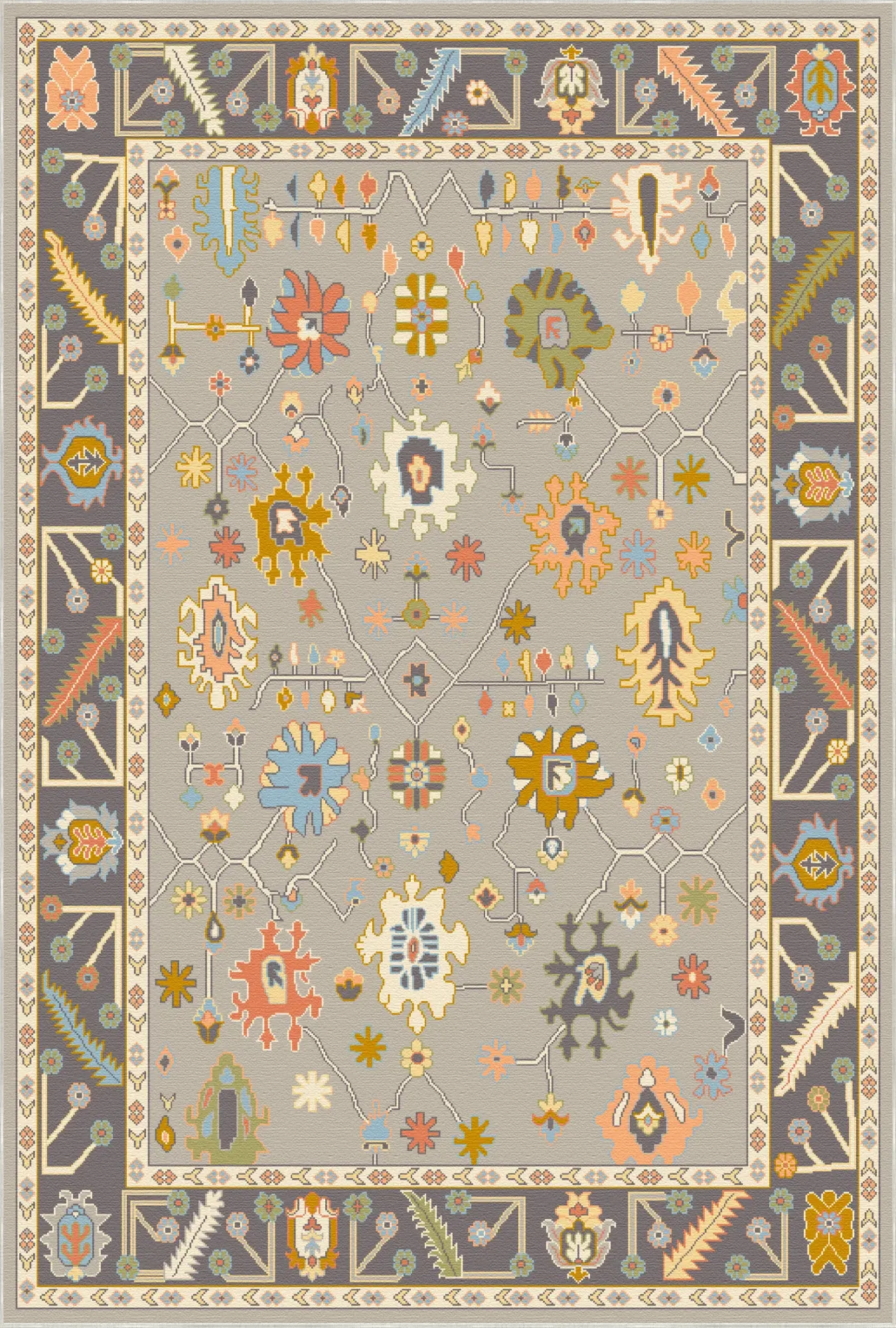 Kora Sand Totem Folk Rug