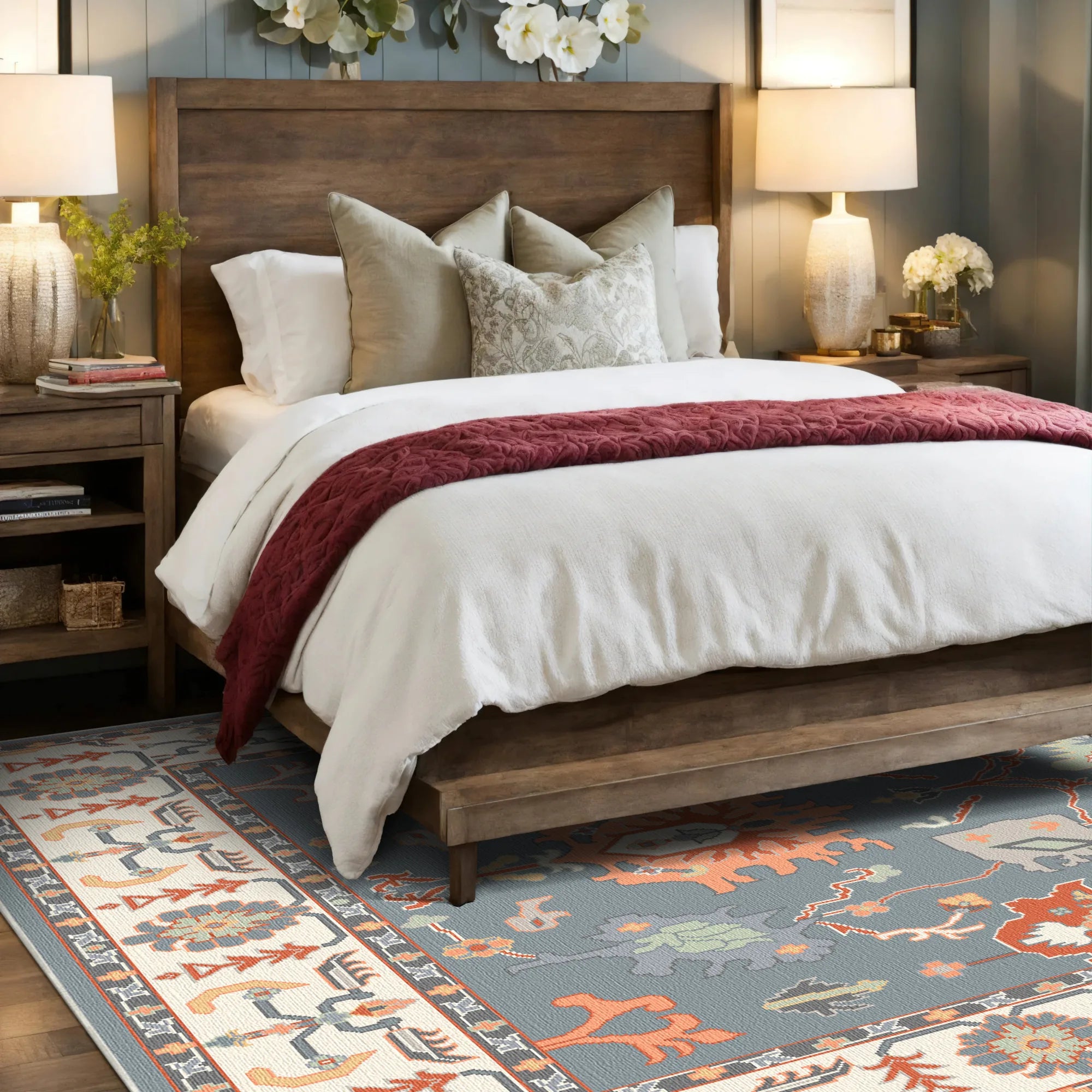 Kora Ocean Mirage Tribal Rug