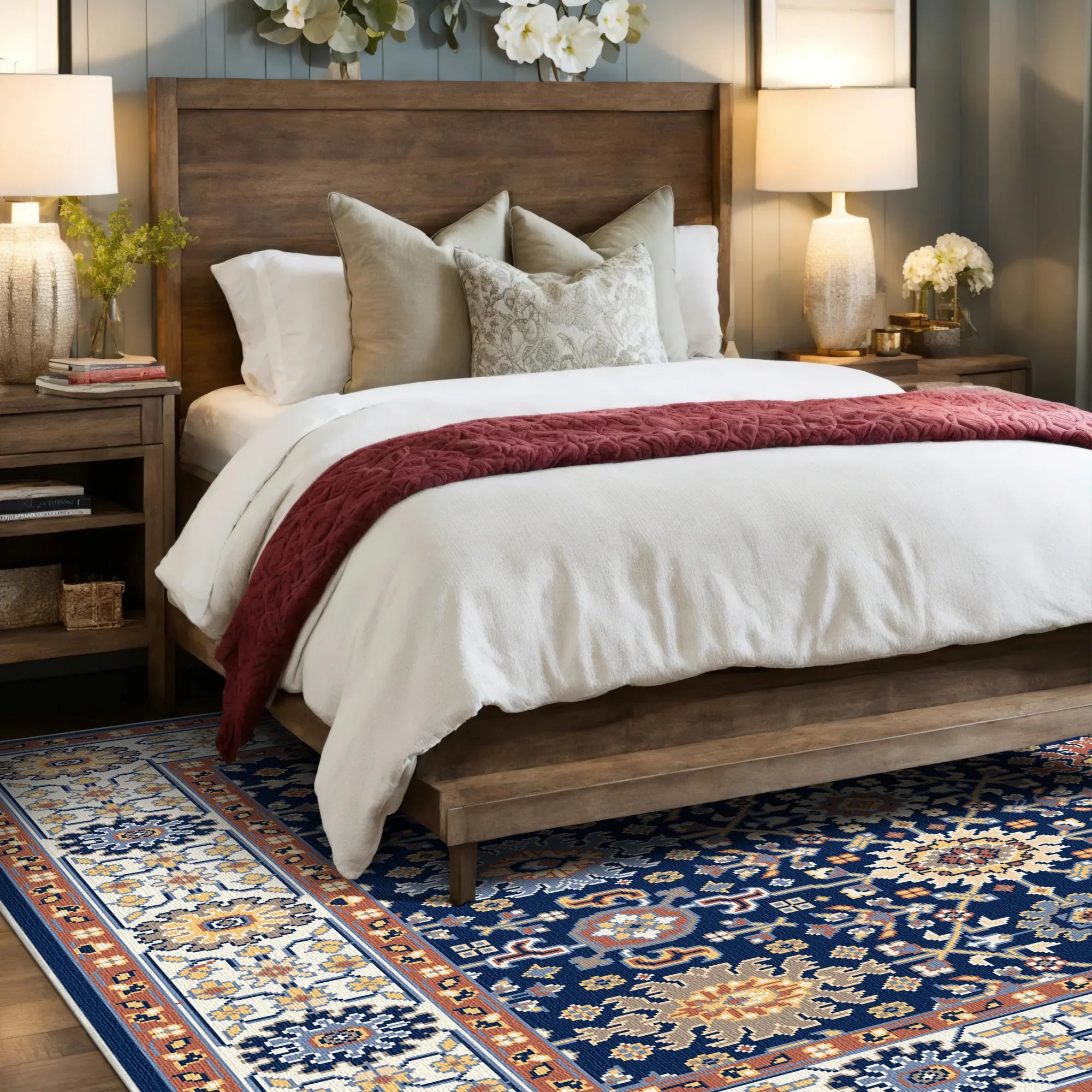 Royal Sapphire Heritage Medallion Rug