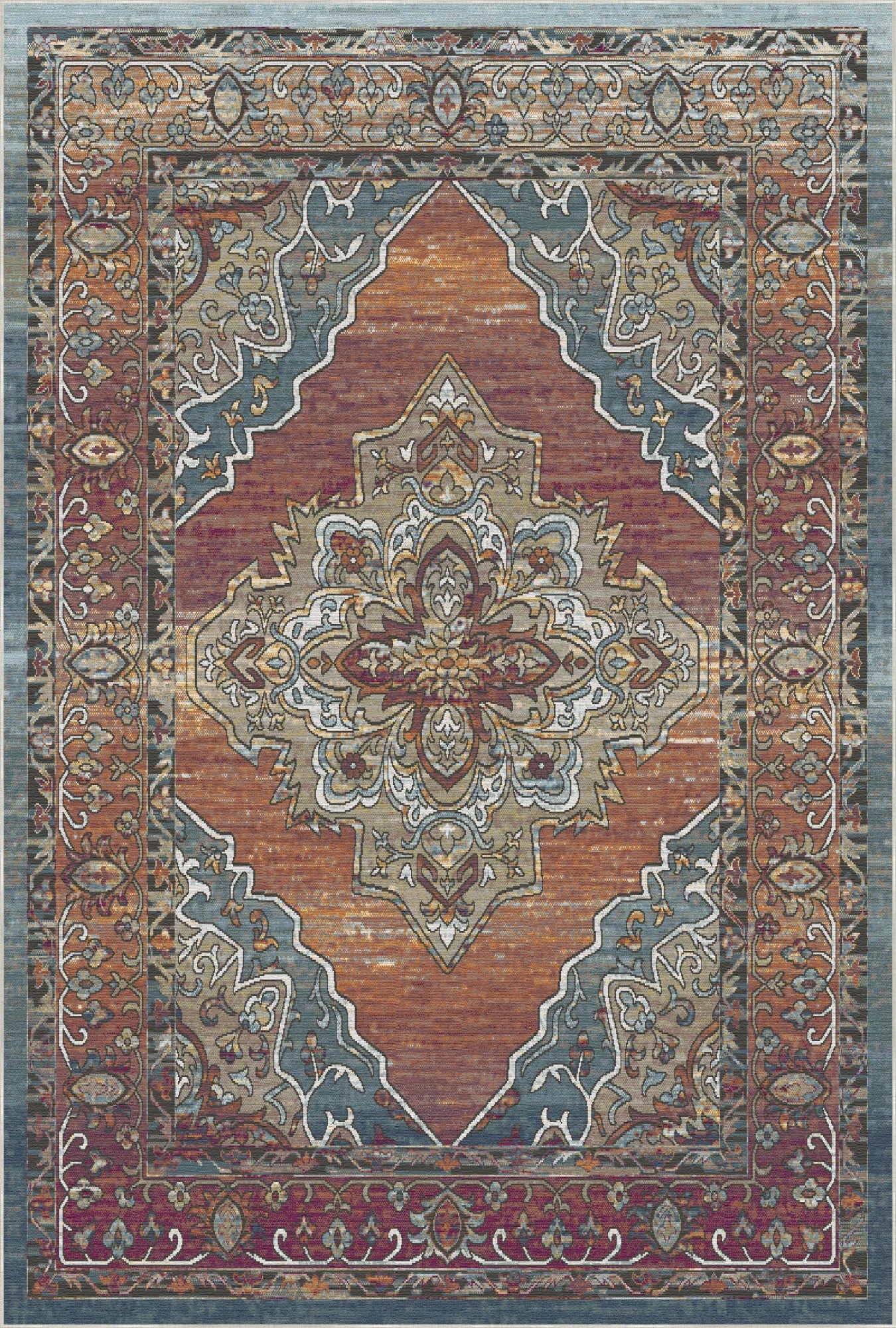 Amber Soul Medallion Heritage Rug