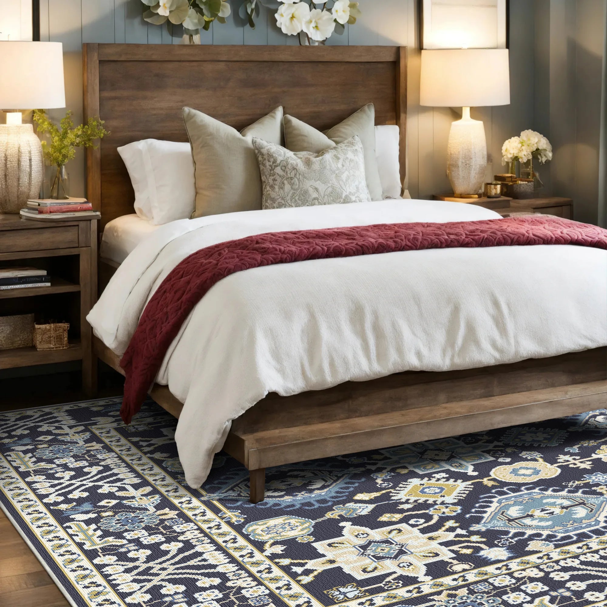 Vortex Obsidian Zenith Geometric Rug