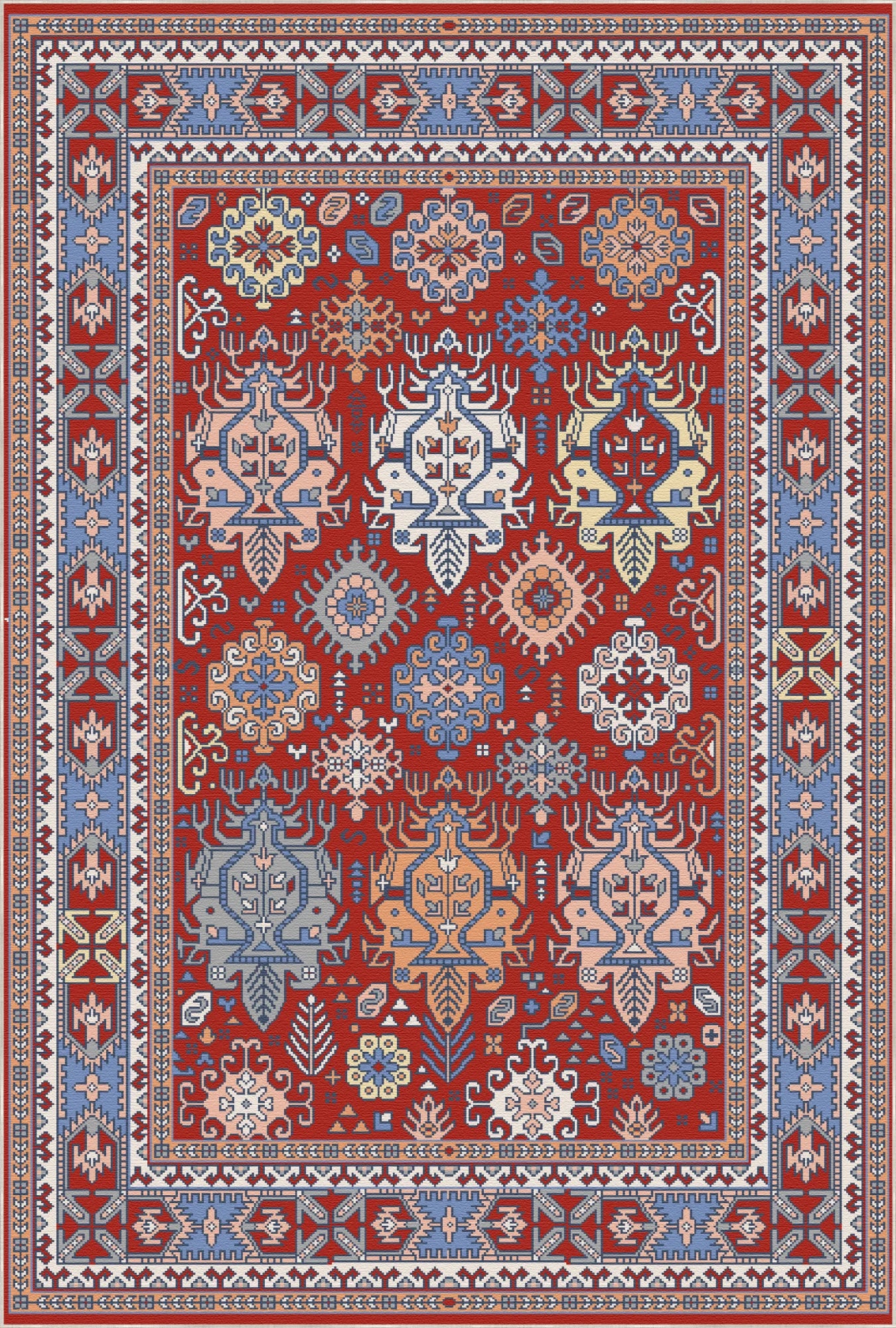 Zora Terracotta Totem Tribal Rug