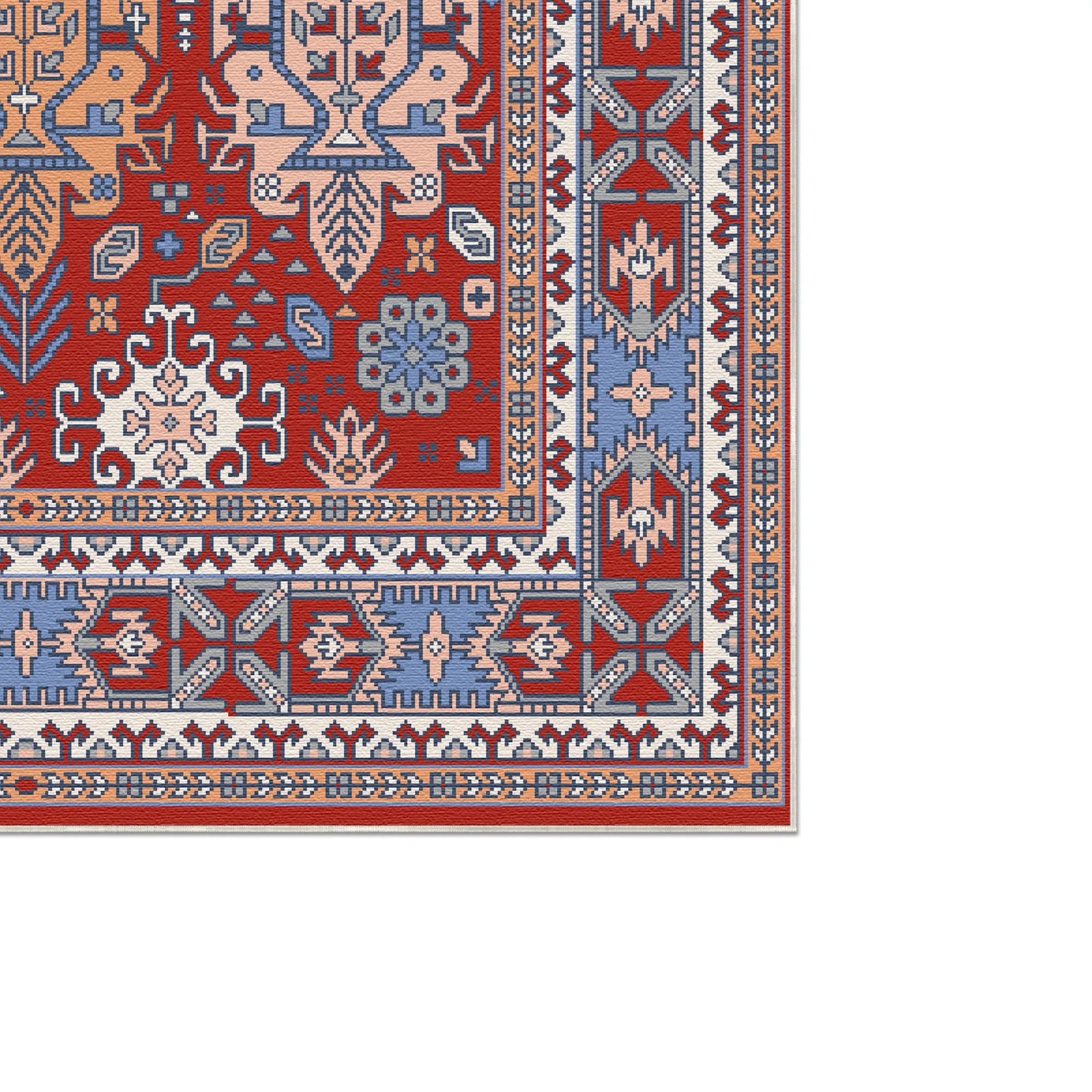 Zora Terracotta Totem Tribal Rug