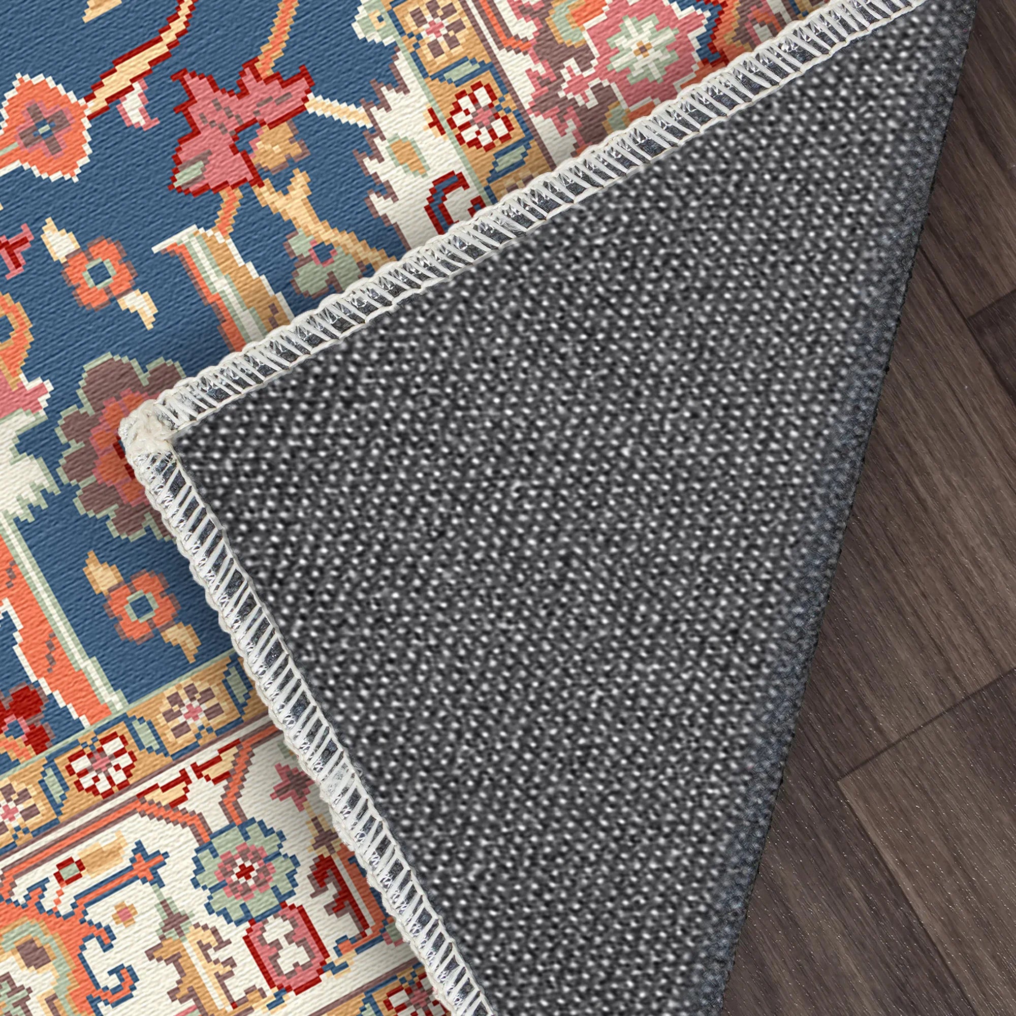 Aria Cerulean Palace Floral Rug